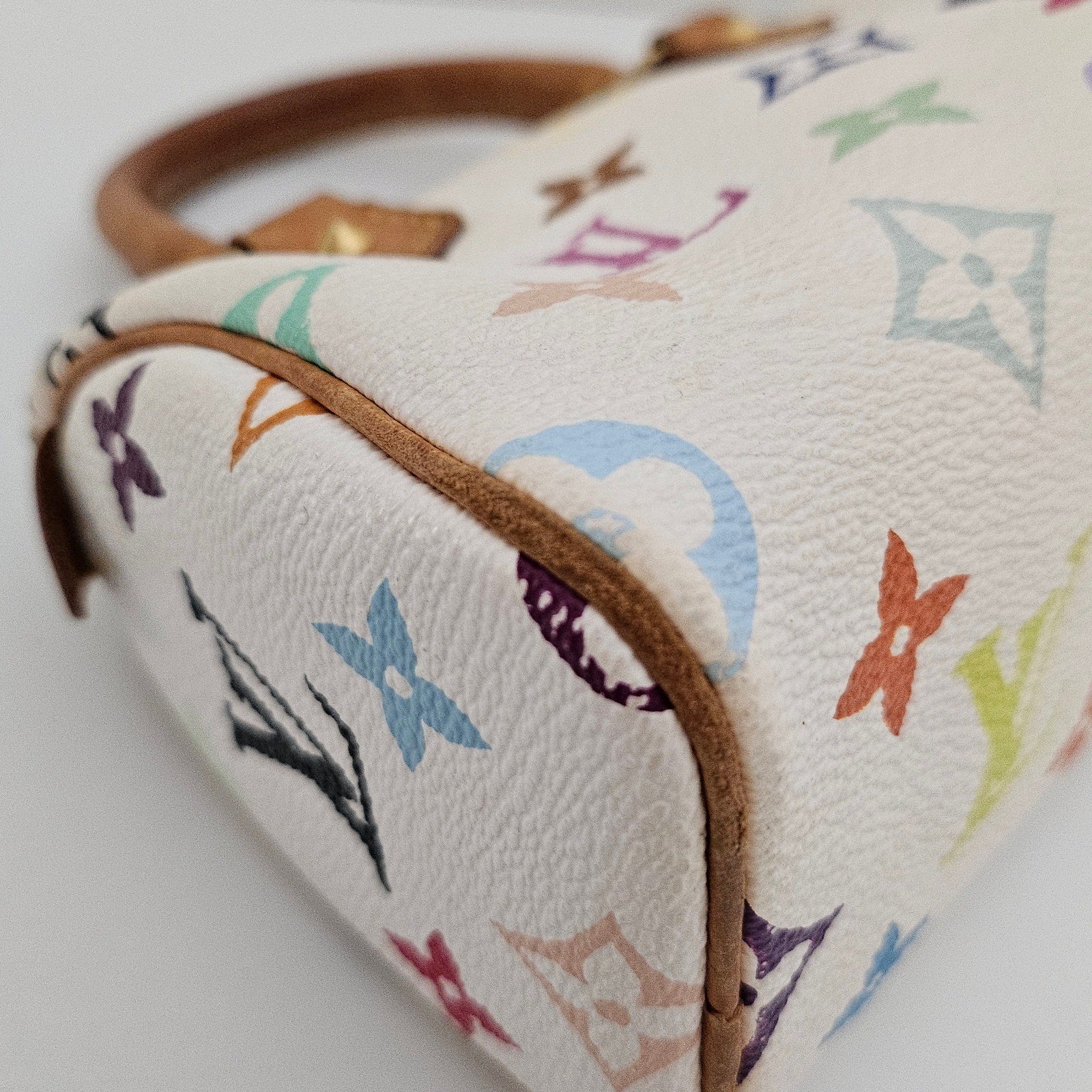 Louis Vuitton Takashi Murakami White Multicolor Mini Speedy