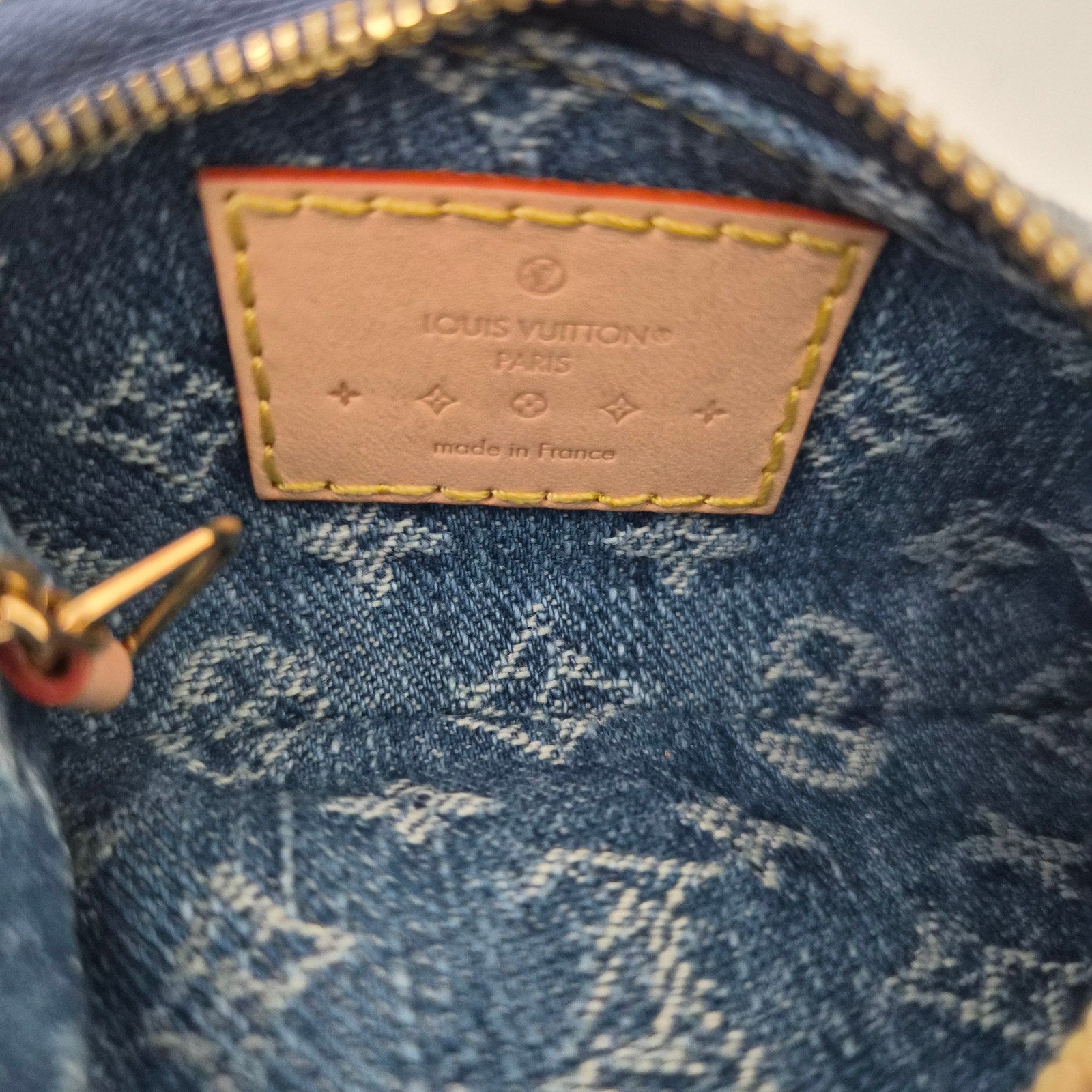 Louis Vuitton Monogram Denim Key Pouch Denim Blue