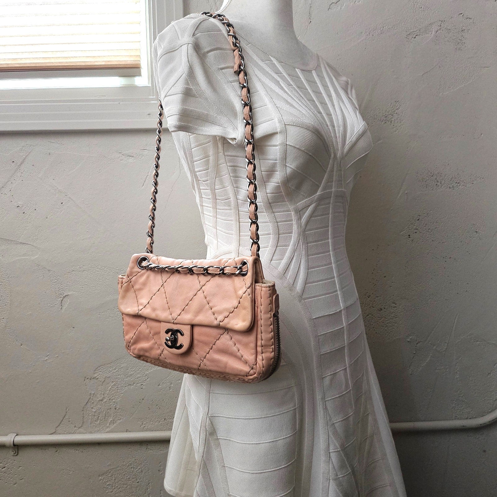 Chanel Ultimate Stitch Shoulder Bag Beige
