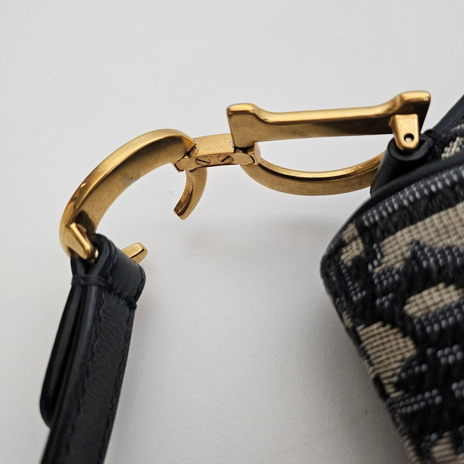 Christian Dior Oblique Mini Saddle Bag Blue