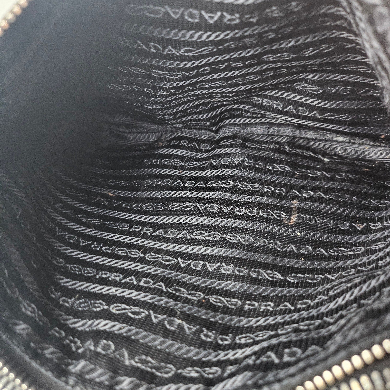 Prada Re-Nylon Saffiano Re-Edition 2000 Double Zip Crossbody Bag Black