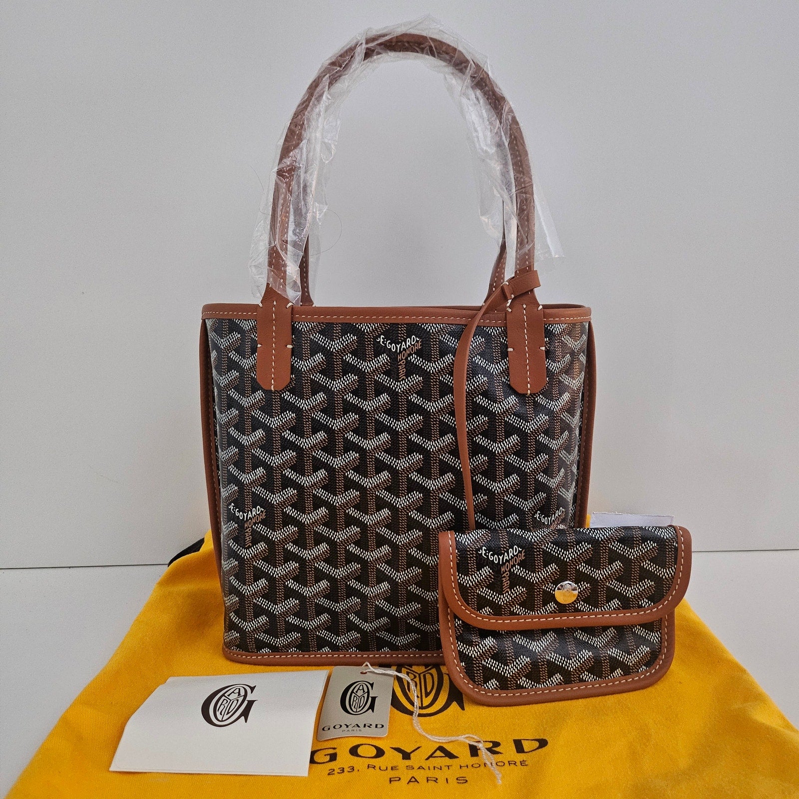 Goyard Mini Anjou Black Gold Handbag