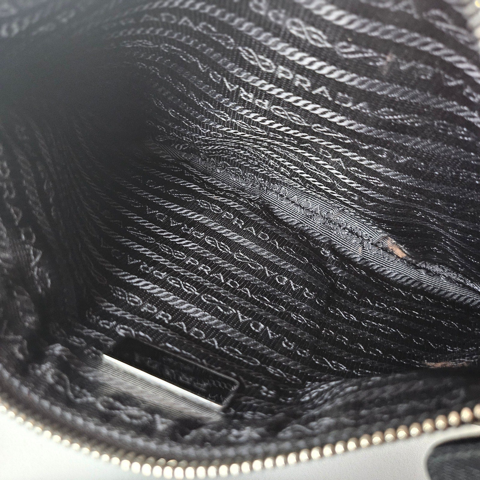 Prada Re-Nylon Saffiano Re-Edition 2000 Double Zip Crossbody Bag Black