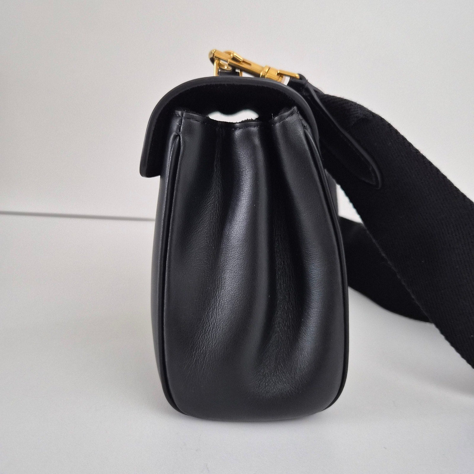 Celine Smooth Calfskin Teen Soft 16 Shoulder Bag Black