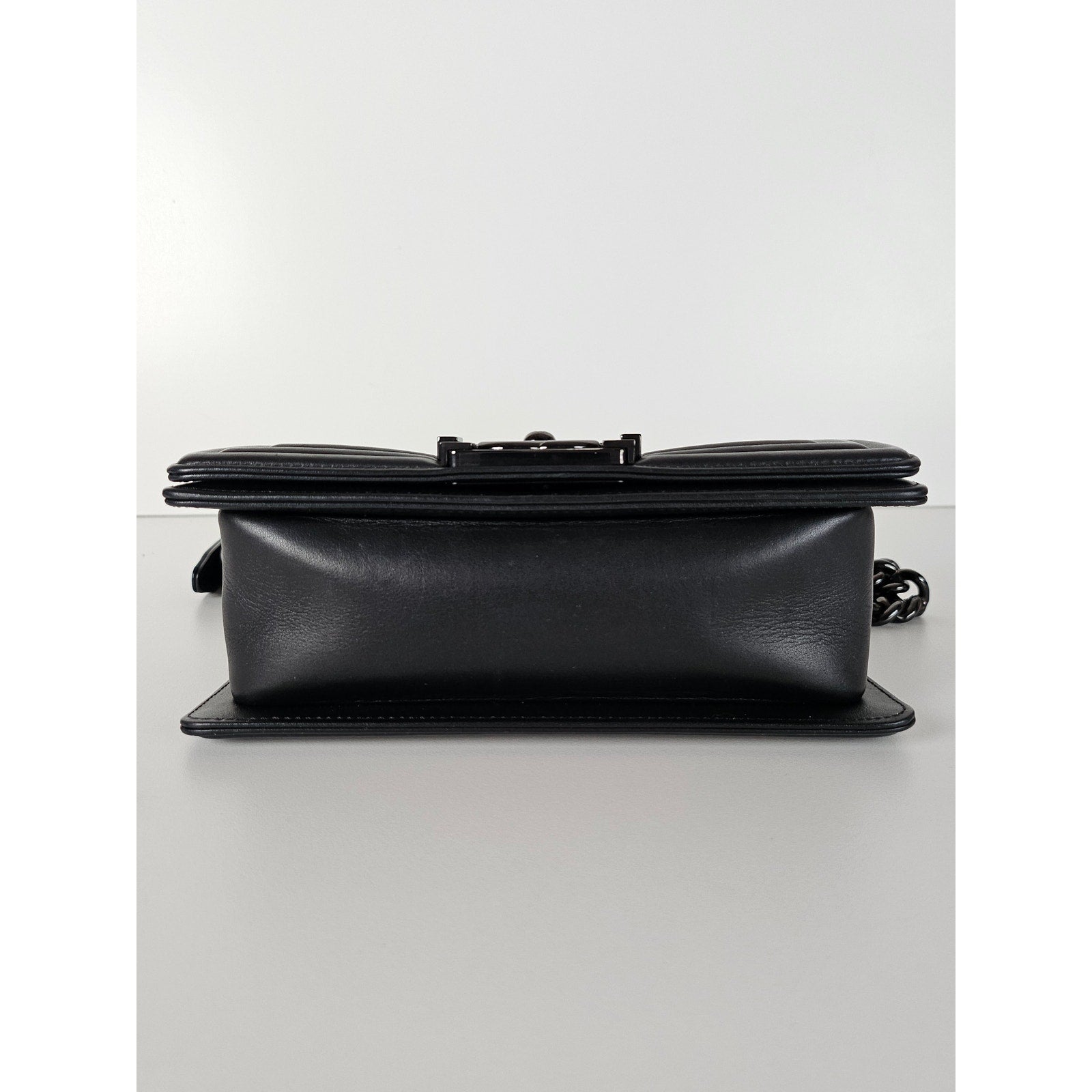 Chanel So Black Small Boy Lambskin Shoulder Bag