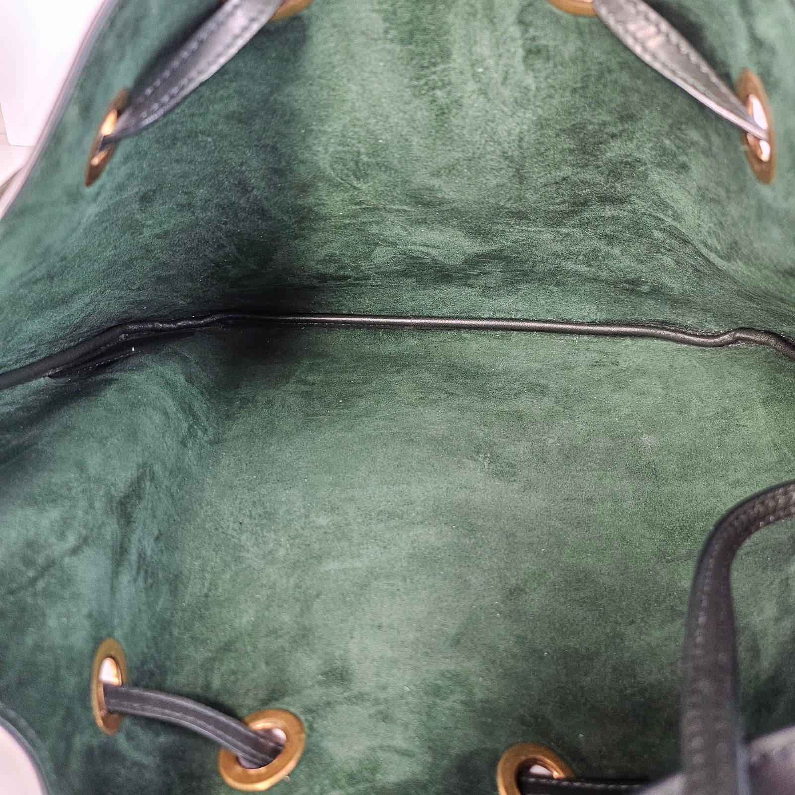 Saint Laurent Calfskin Paris VII Medium Hobo Dark Green