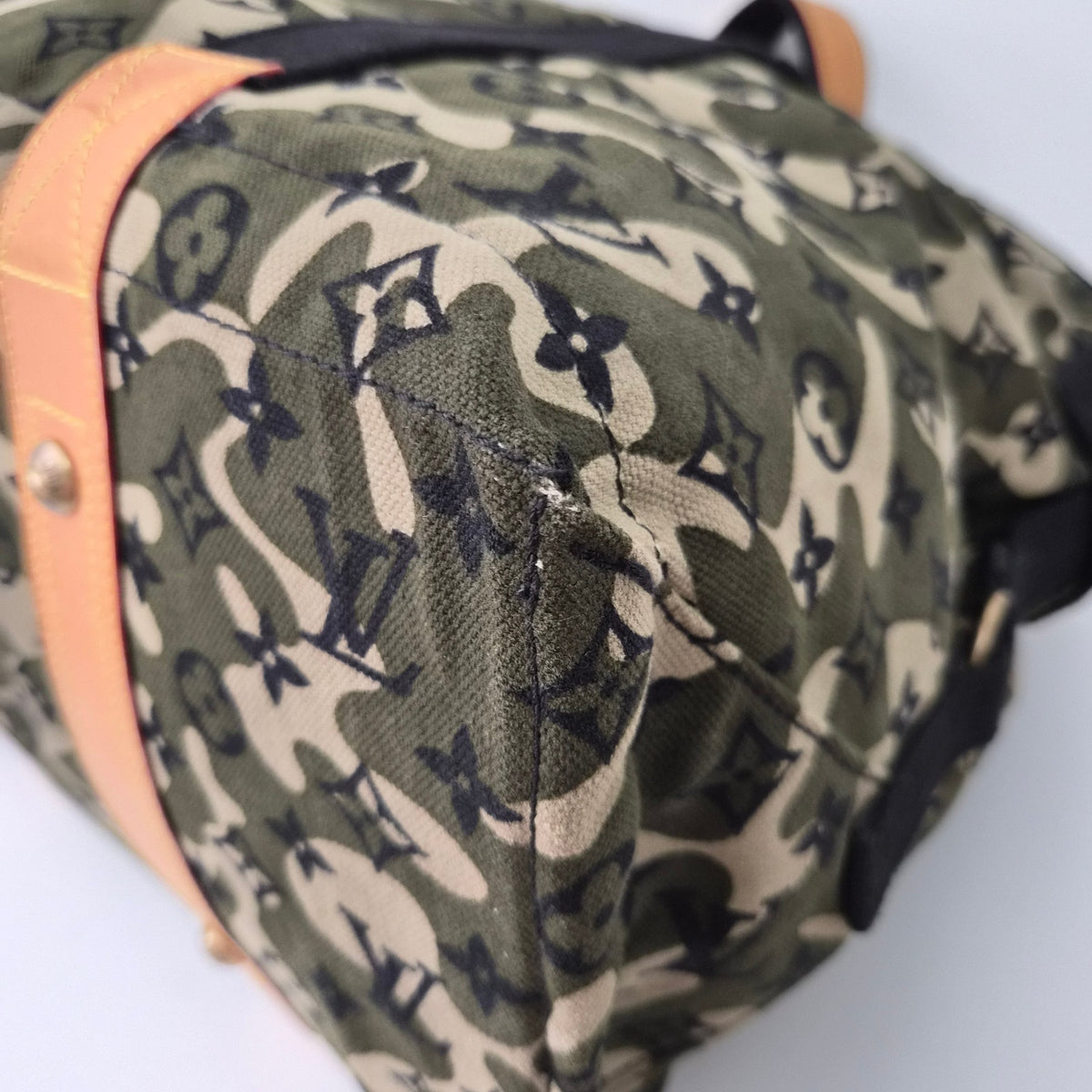 Louis Vuitton Takashi Murakami Green Monogramouflage Treillis Canvas