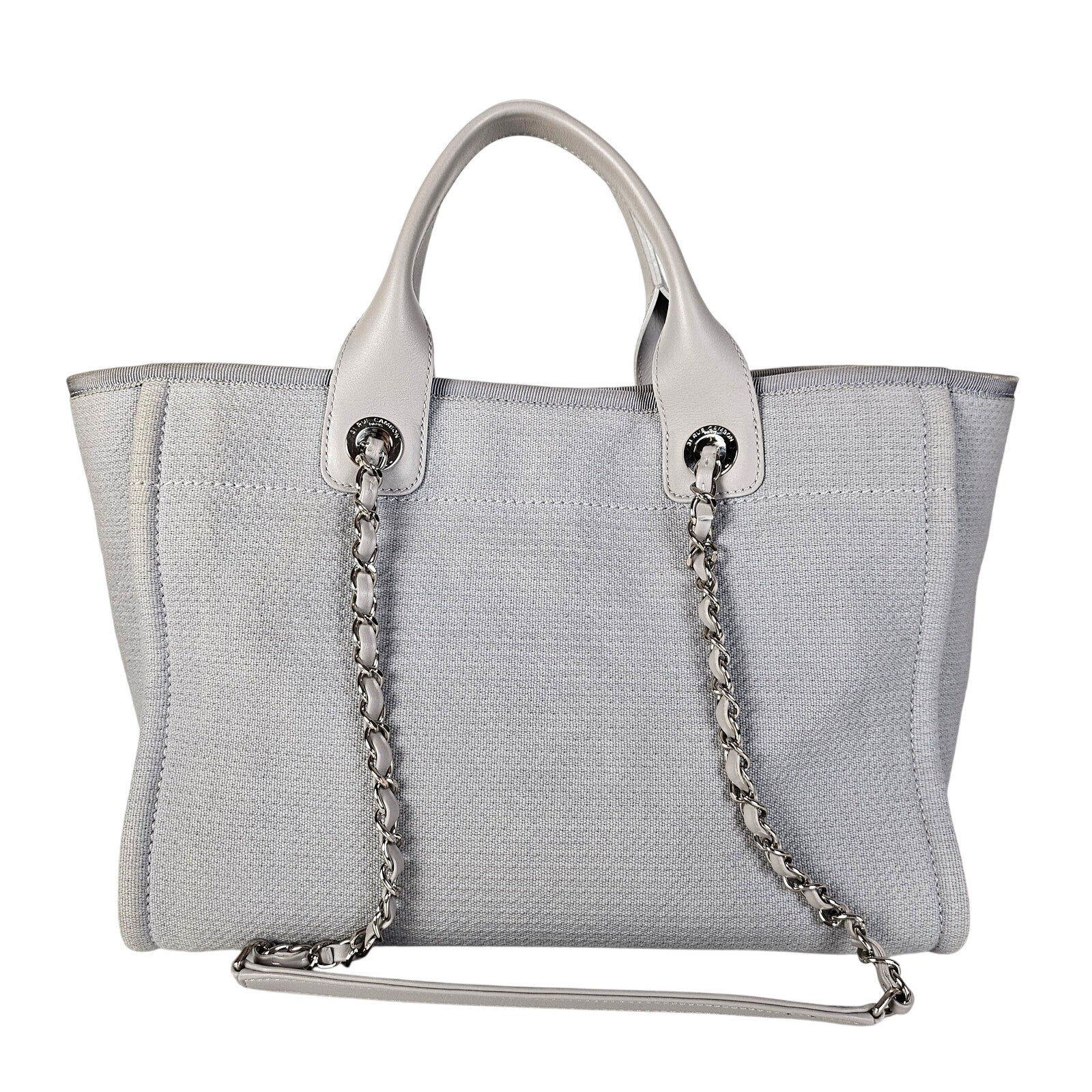 Chanel Small NM Deauville Canvas Tote Gris / Gray
