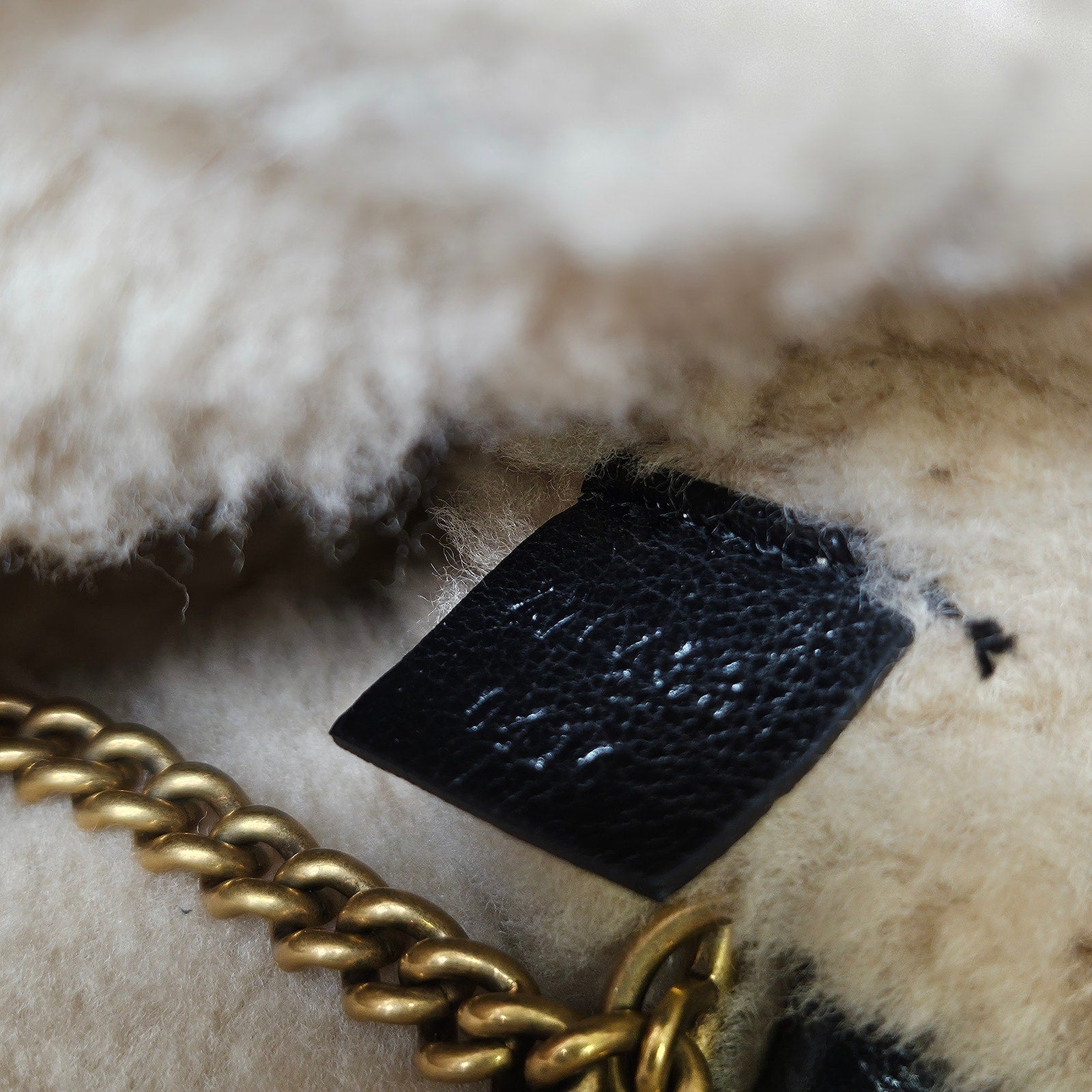 Gucci GG Marmont Shearling Super Mini Flap Bag