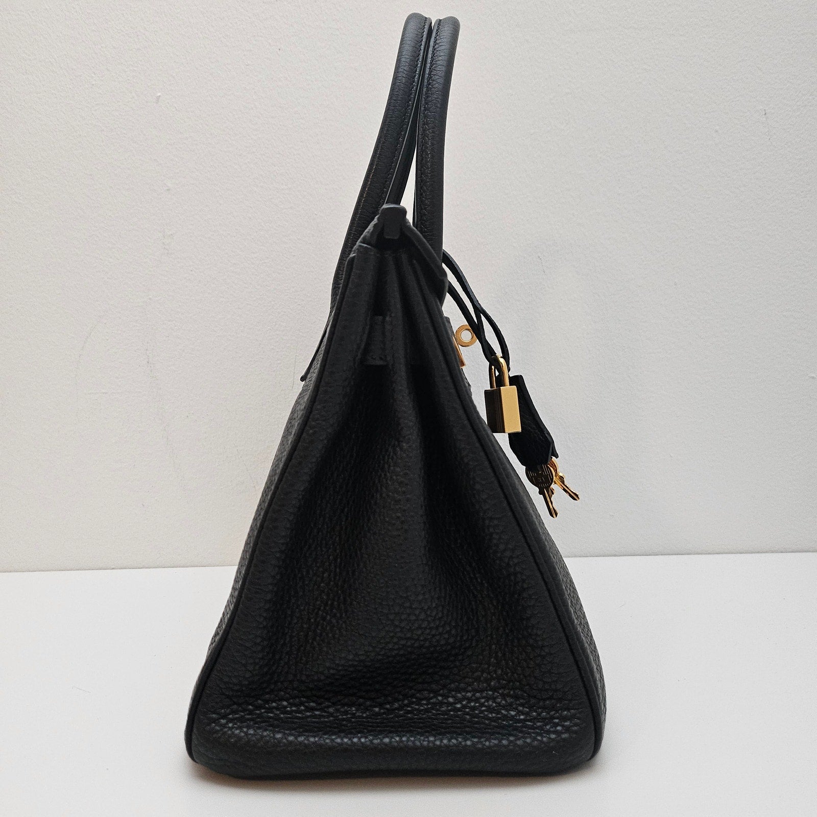 Hermes Birkin 30 Togo Leather Noir Black Gold Hardware
