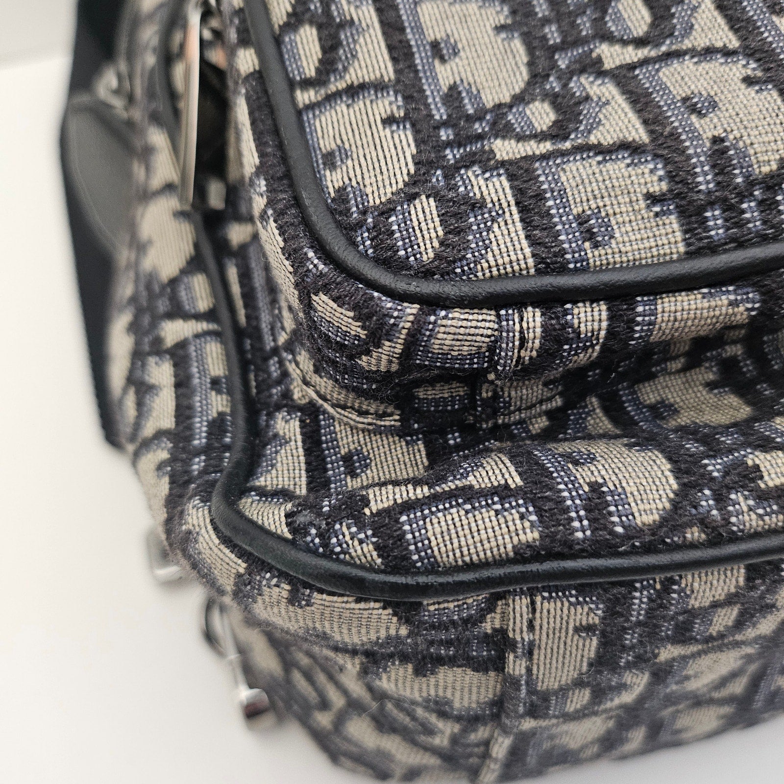Christian Dior Oblique Mini Rider Backpack Black Blue