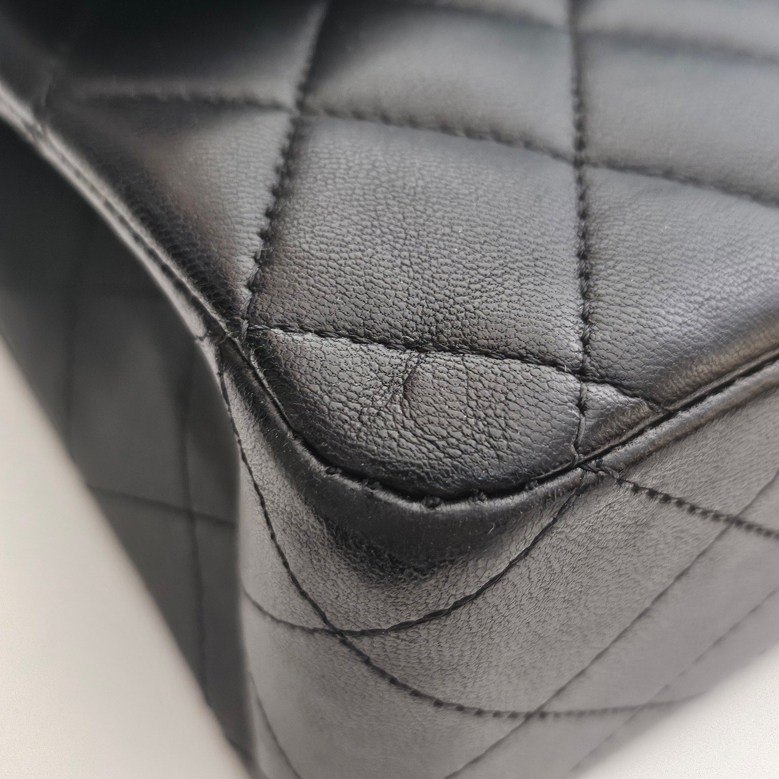 Chanel Lambskin Quilted Medium Double Flap So Black