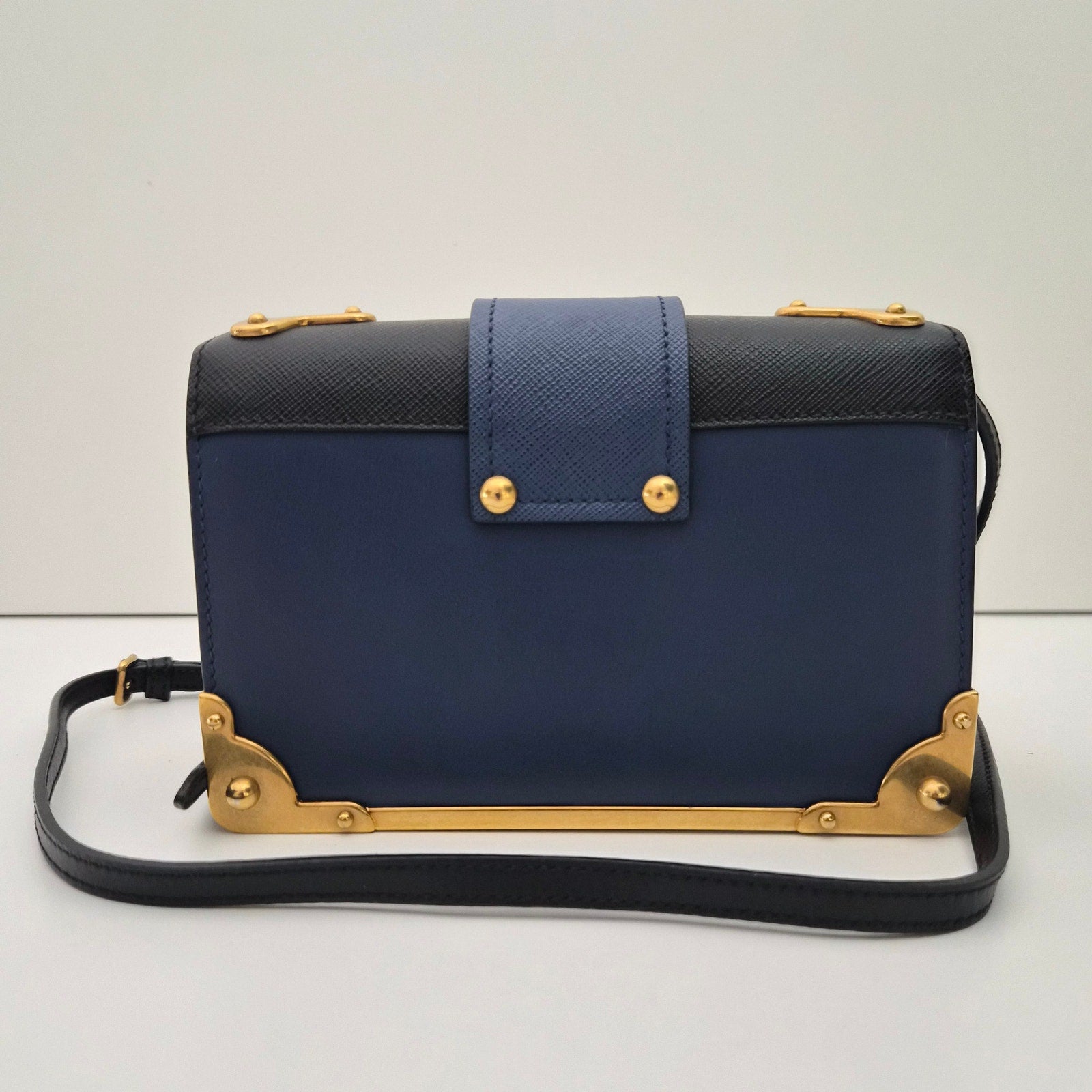 Prada Blue Cahier Small Astrology Moon Star Crossbody Bag