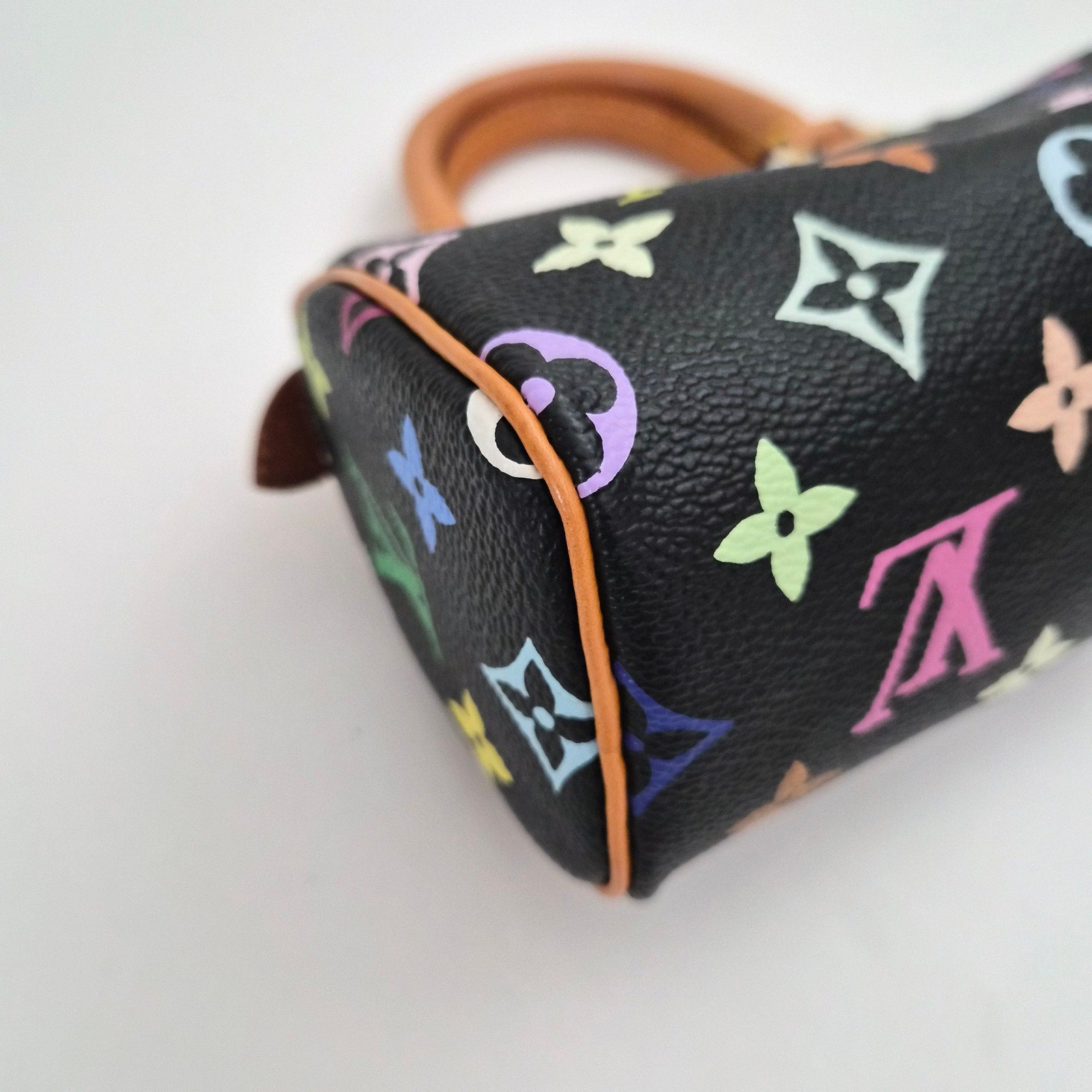 Louis Vuitton Takashi Murakami Black Multicolor Mini Speedy
