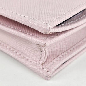 Prada Saffiano Leather Bi-Fold Wallet Light Pink Alabaster