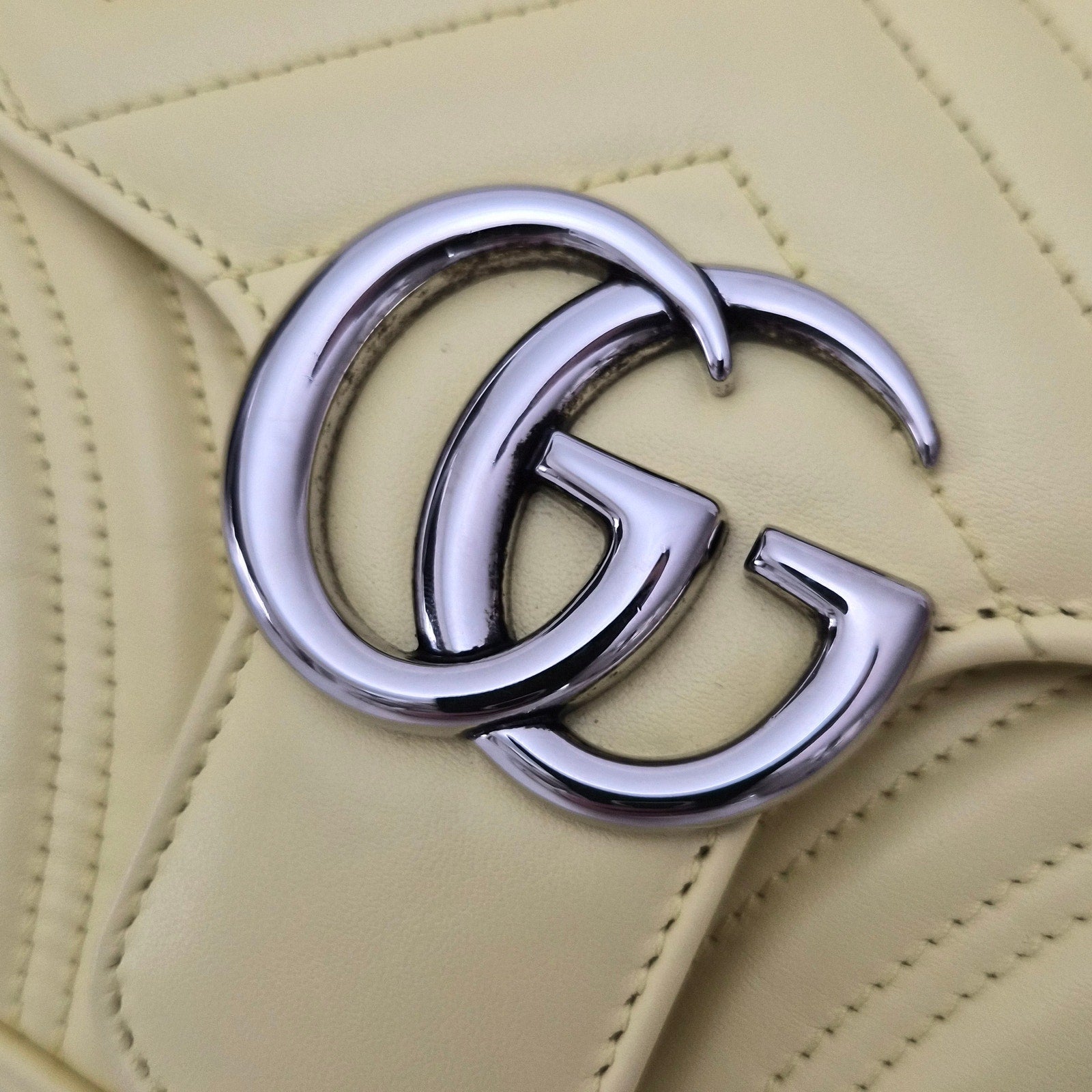 Gucci Marmont Small Leather Shoulder Bag Yellow