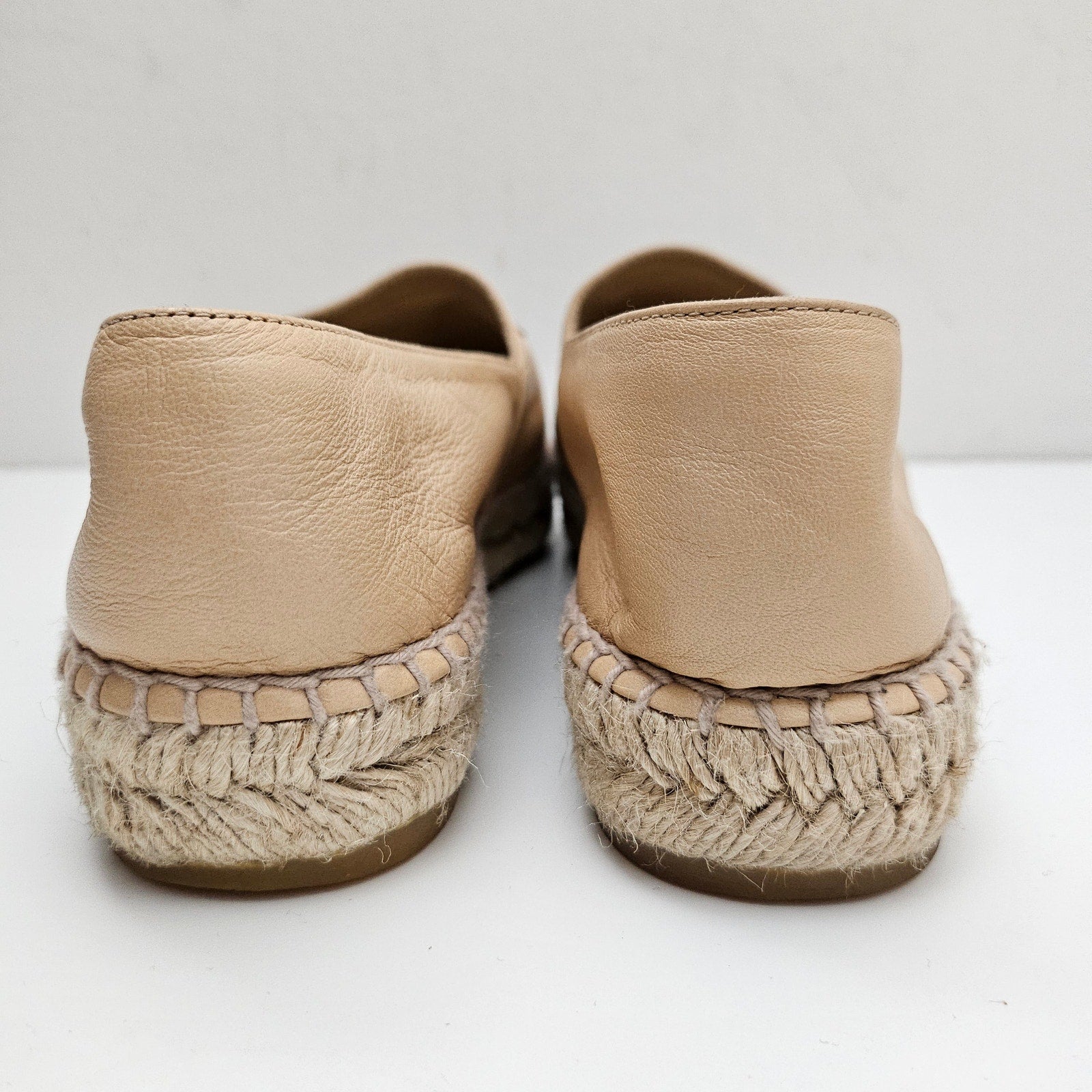 Chanel Bi-Color Black Beige Lambskin CC Logo Espadrilles US 7 / EU 37