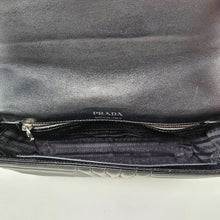 Load image into Gallery viewer, Prada Chain Flap Diagramme Quilted Medium Black Leather Shoulder Bag
