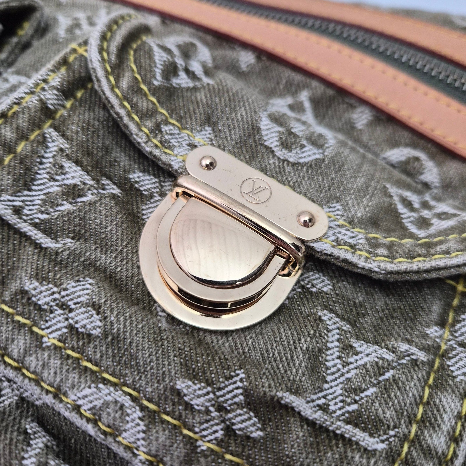 Louis Vuitton Green Denim Monogram Denim Baggy PM Bag