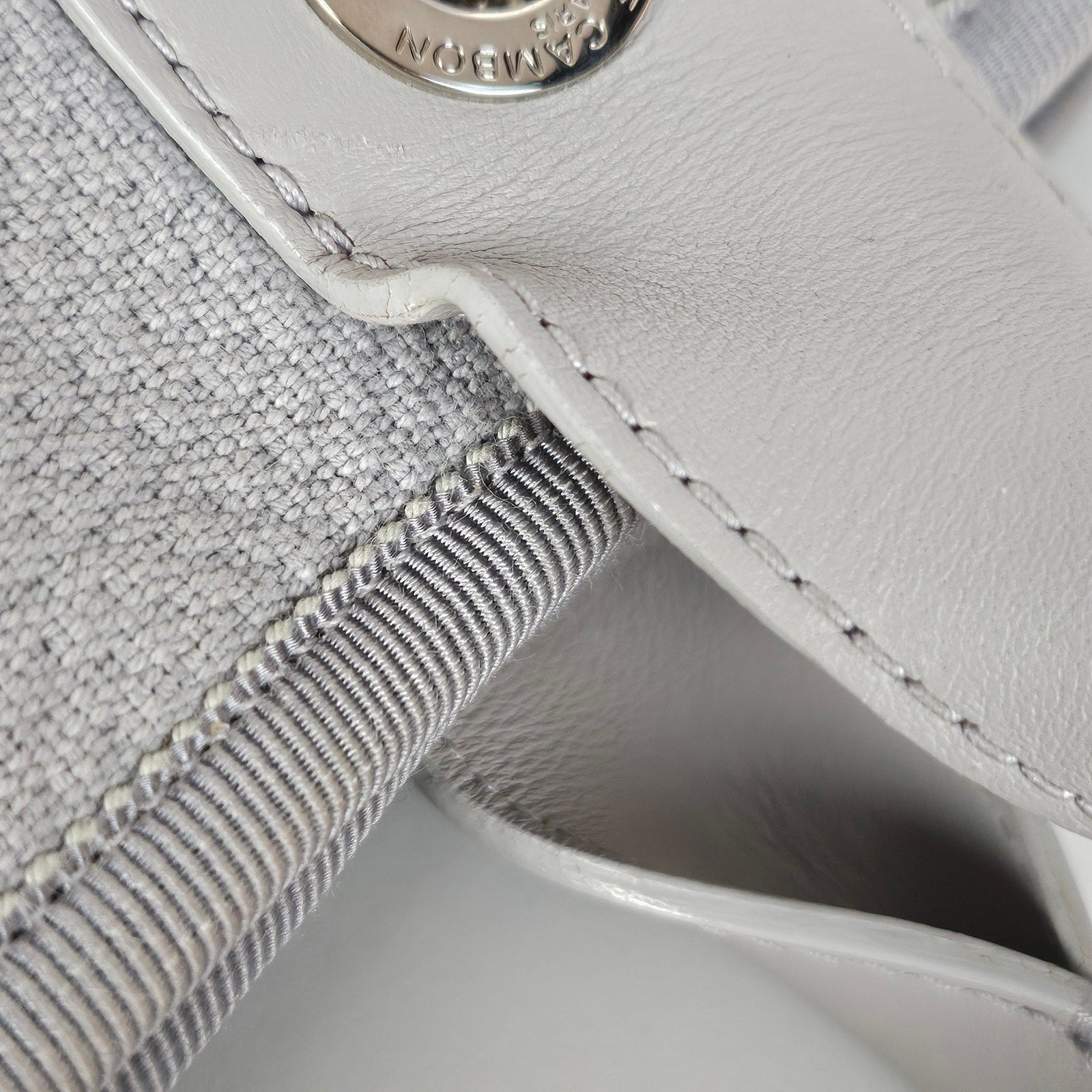 Chanel Small NM Deauville Canvas Tote Gris / Gray