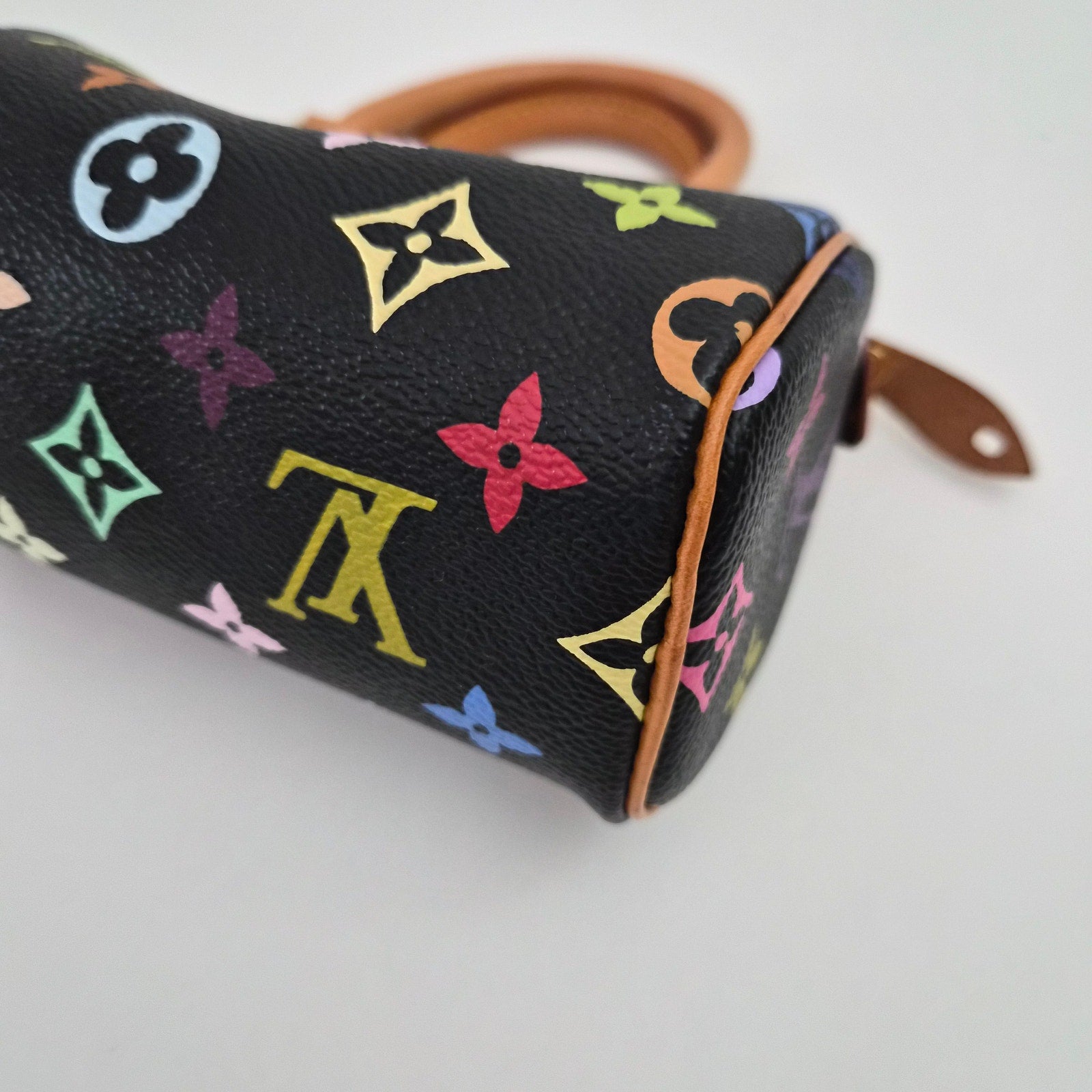 Louis Vuitton Takashi Murakami Black Multicolor Mini Speedy