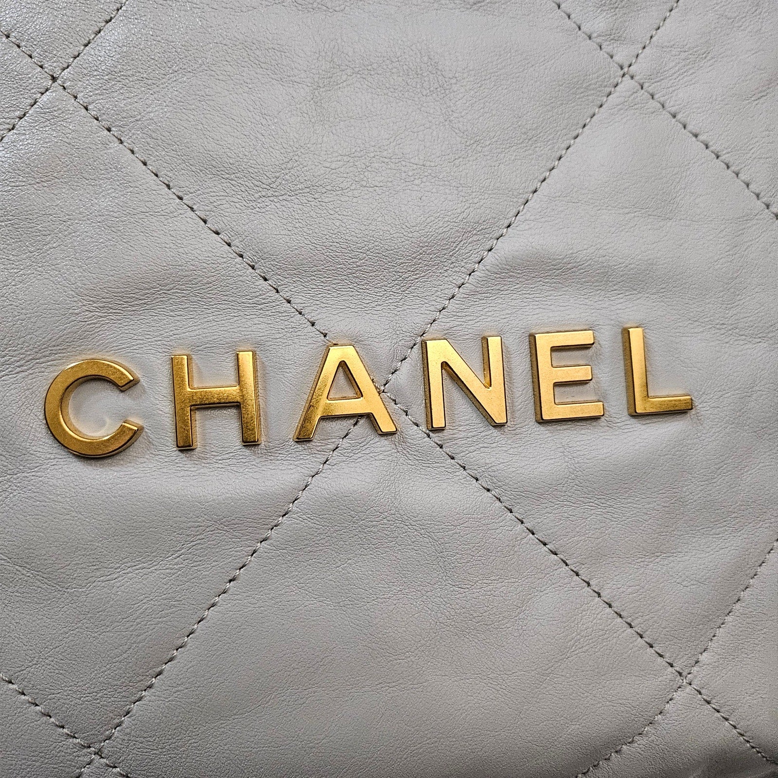 Chanel Pale Blue Quilted Medium 22 Hobo Bag