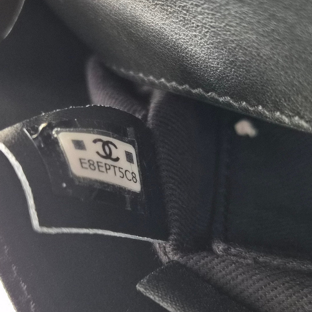 Chanel Quilted Uniform Leather CC Belt Bum Bag Black