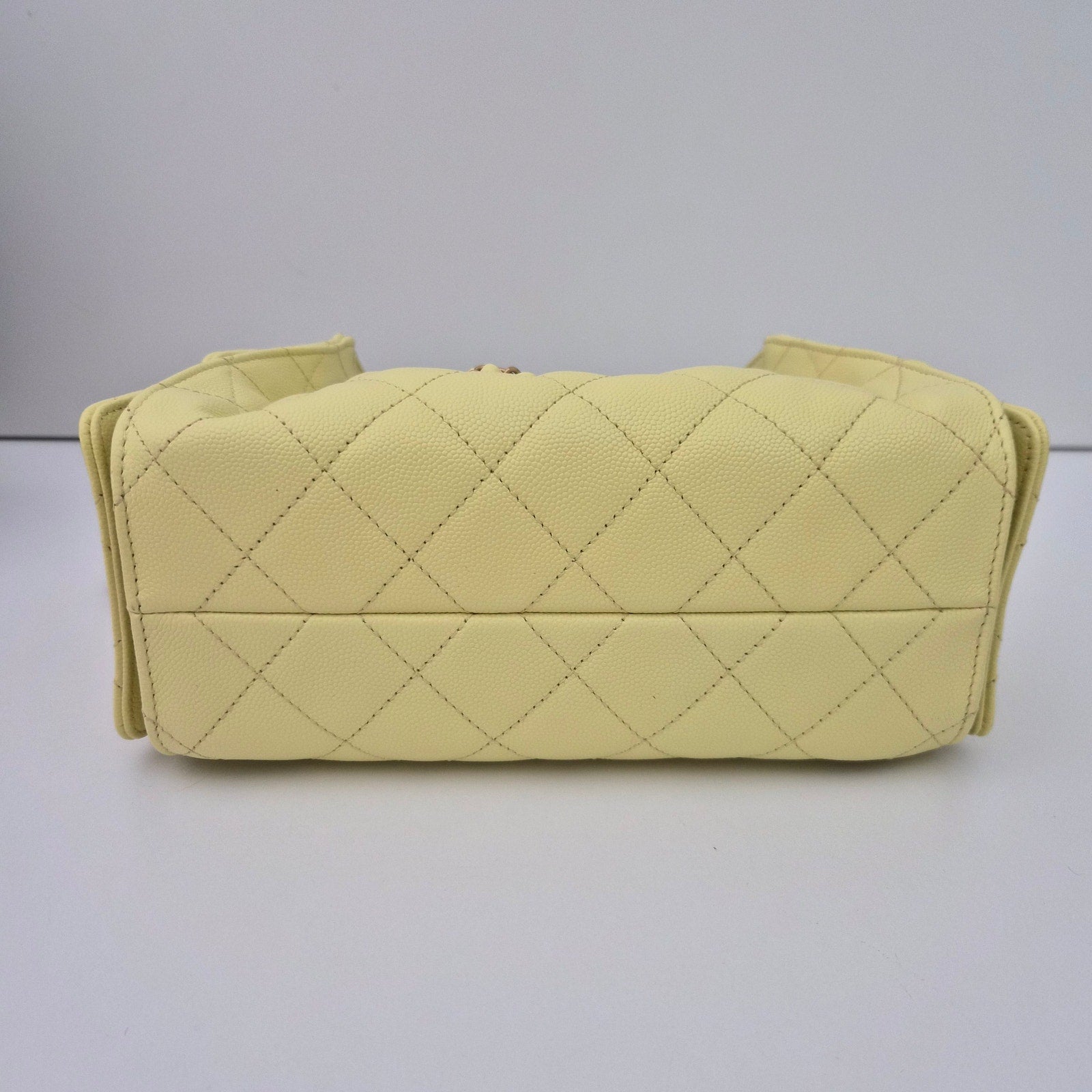 Chanel 25 Mini Yellow Caviar Shoulder Bag