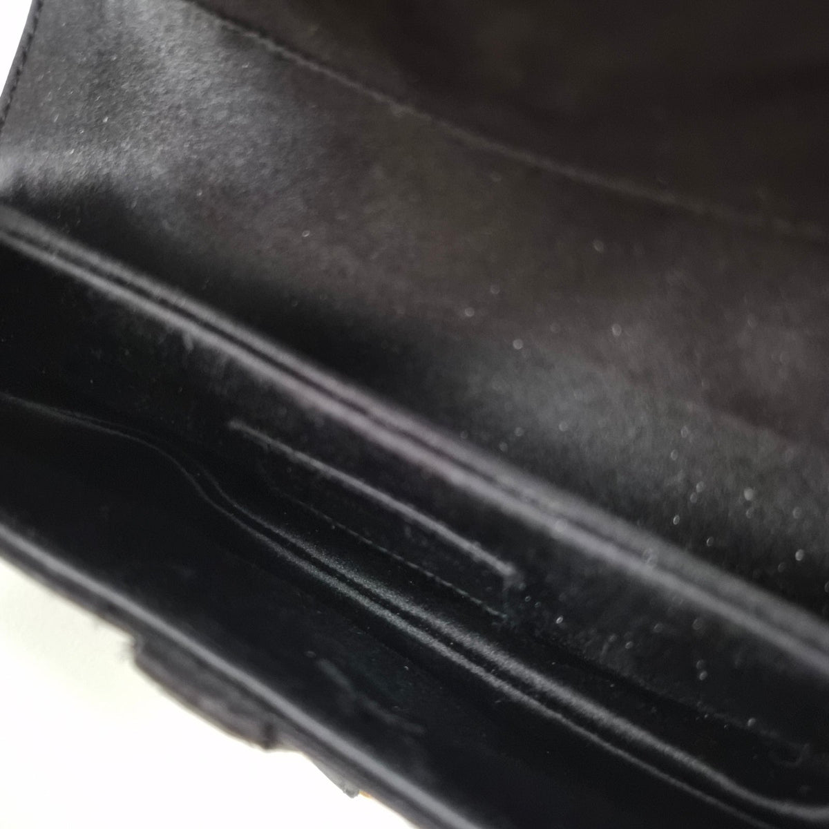 Christian Dior Satin Crystal Mini Saddle Bag