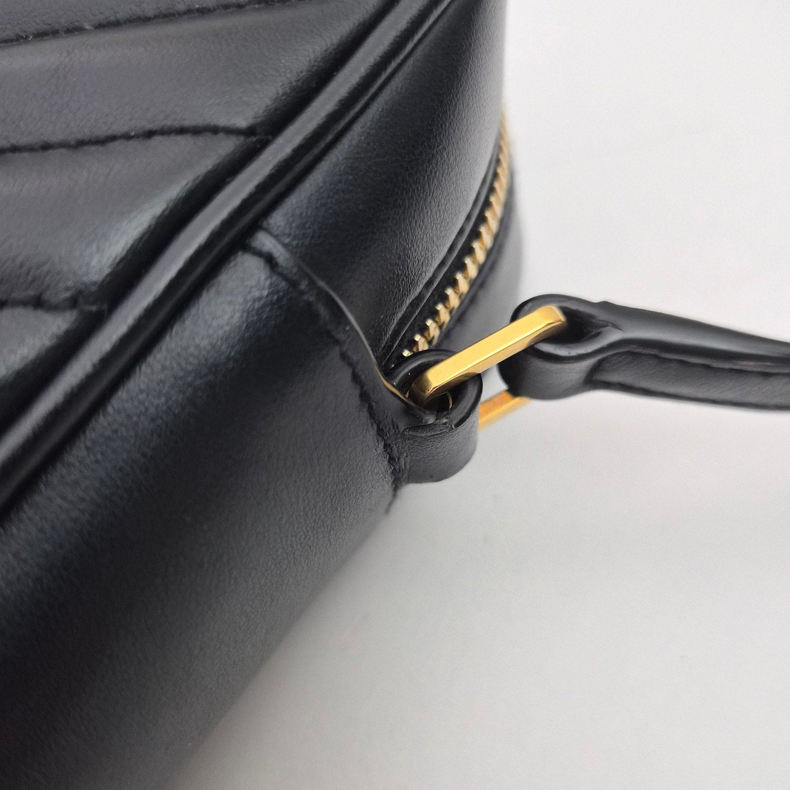Saint Laurent Lou Black Quilted Leather Camera Crossbody Bag