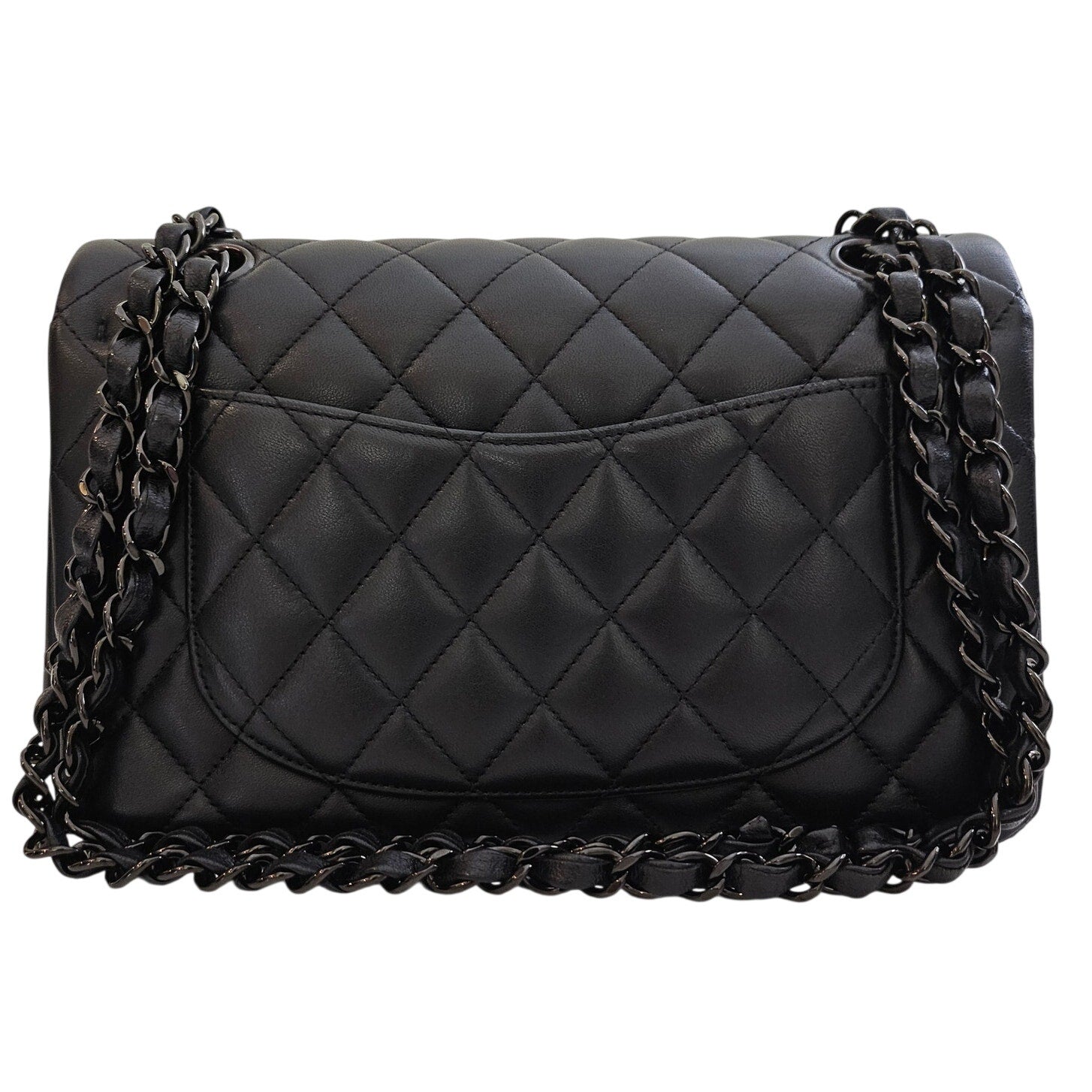 Chanel So Black Lambskin Small Classic Flap