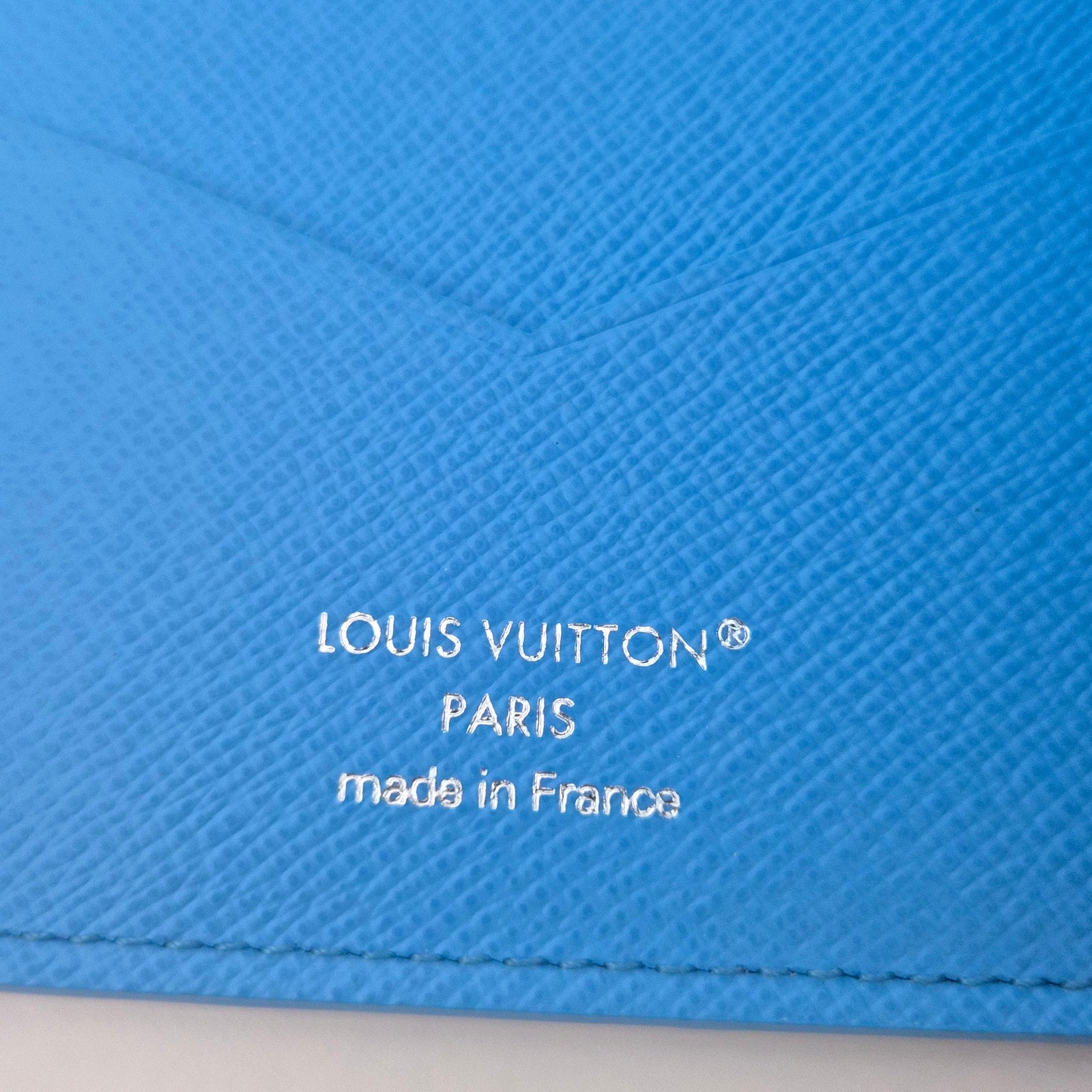 Louis Vuitton Monogram Sports Passport Cover Pool Blue