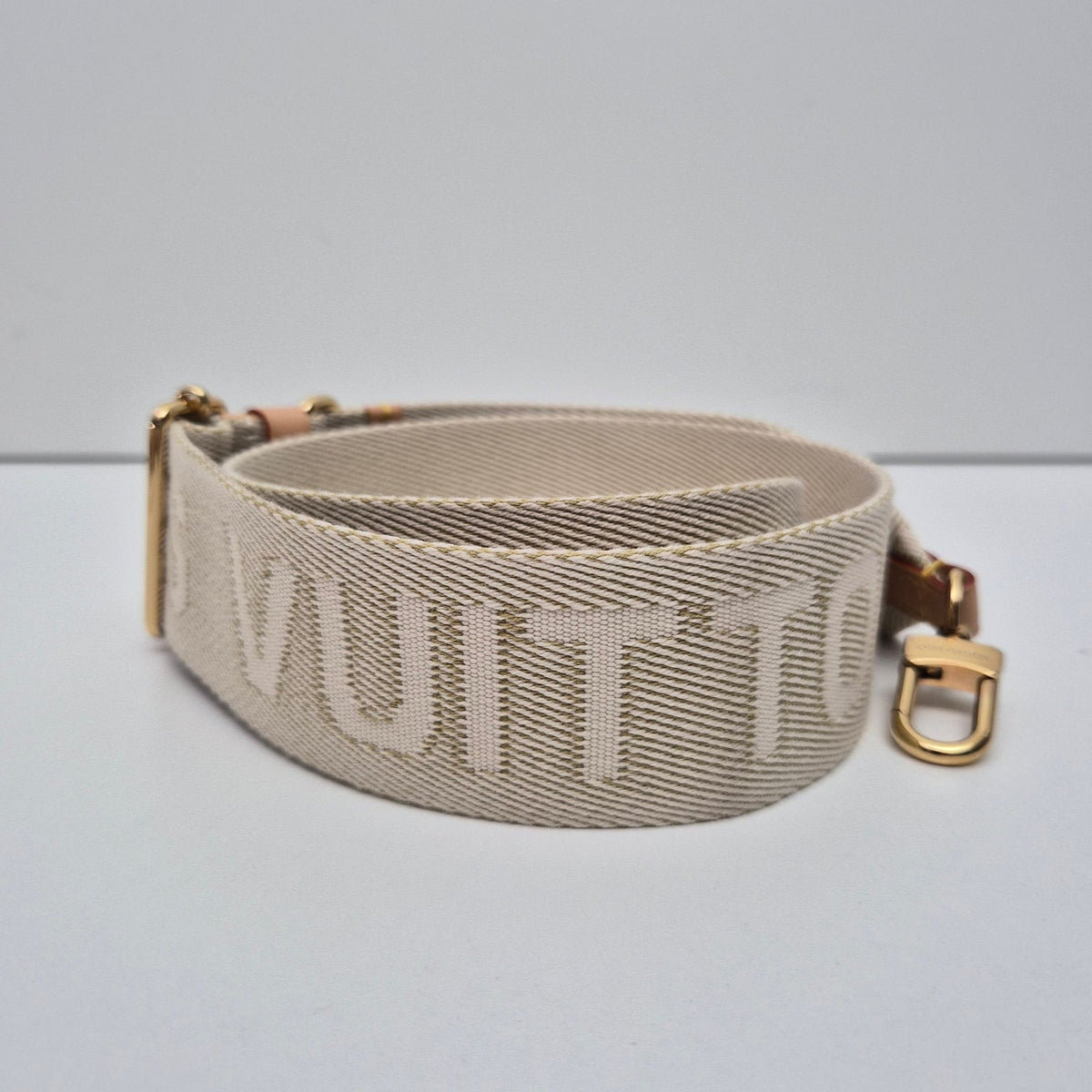 Louis Vuitton Jacquard High Rise Shoulder Strap Beige