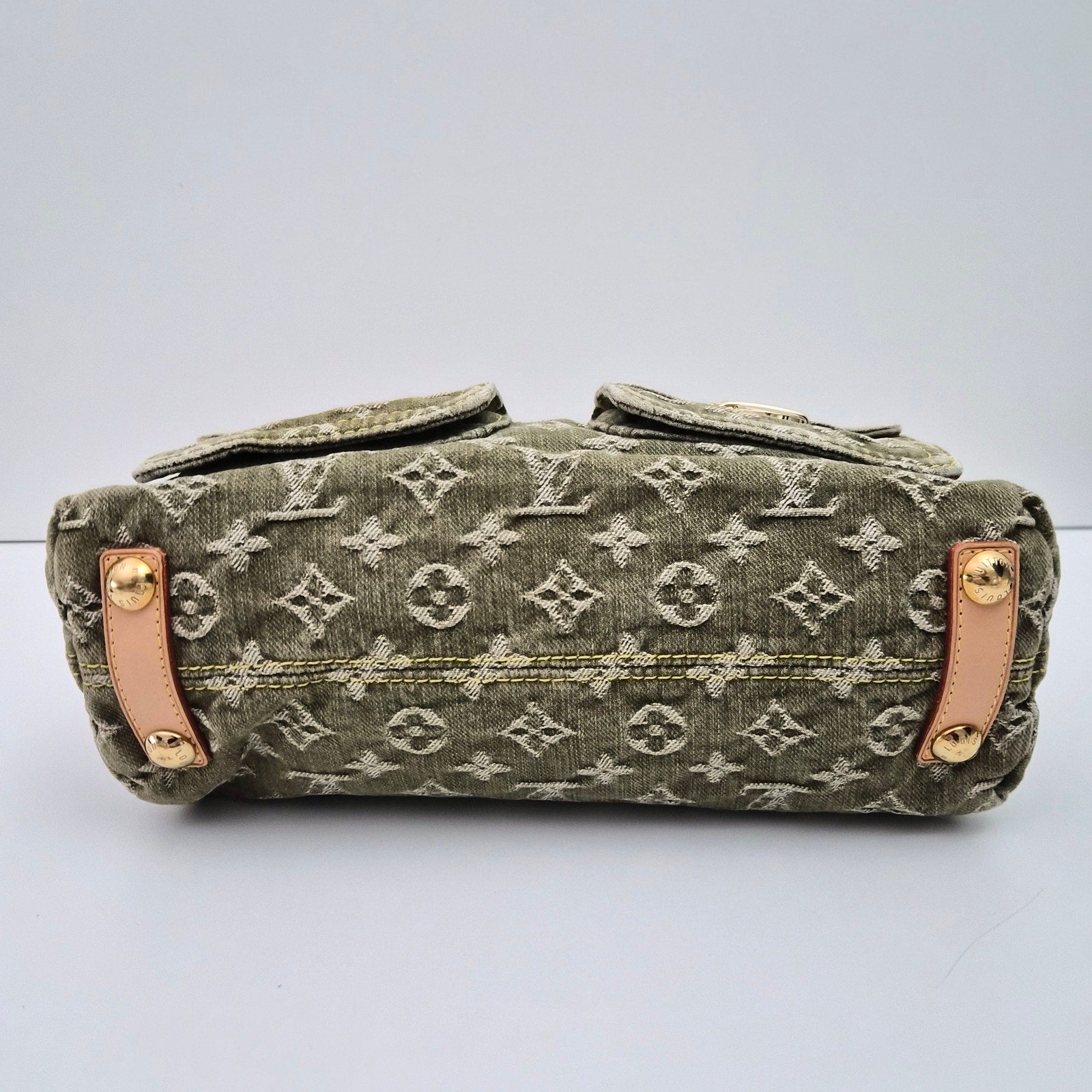 Louis Vuitton Green Denim Monogram Denim Baggy PM Bag
