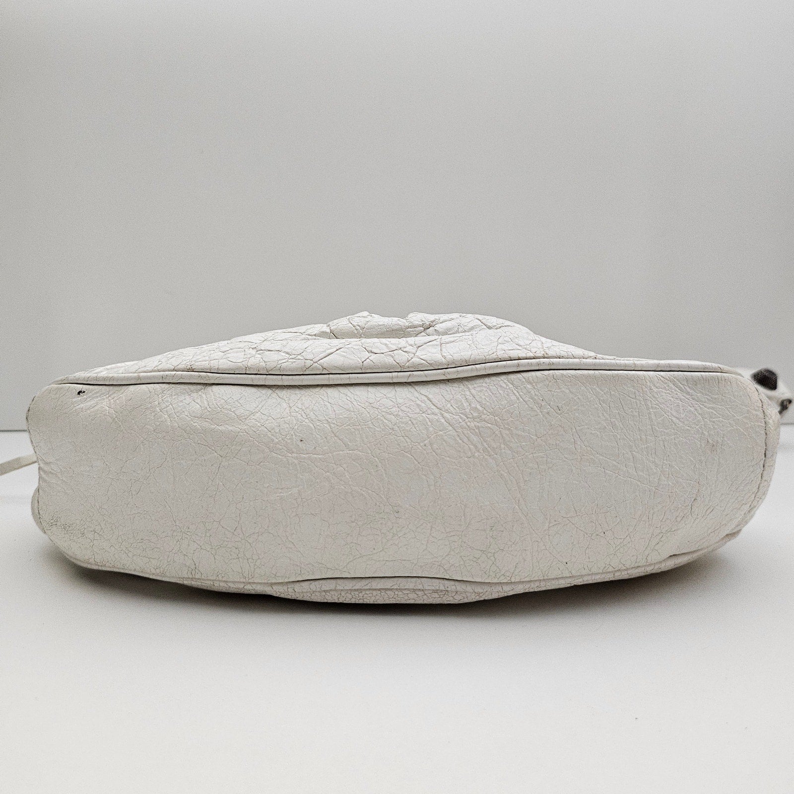 Balenciaga Agneau Arena Le Cagole Shoulder Bag XS White