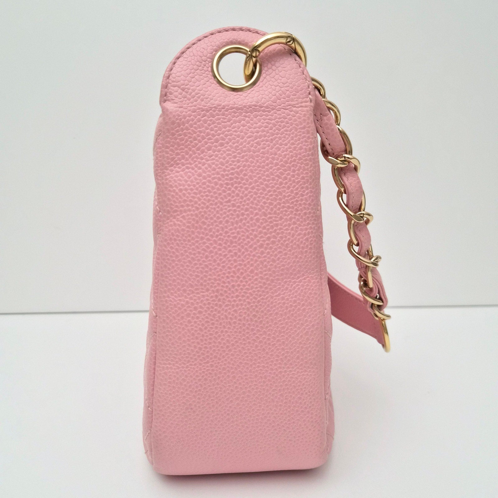 Chanel Vintage Timeless CC Shoulder Bag Pink Caviar Gold Hardware