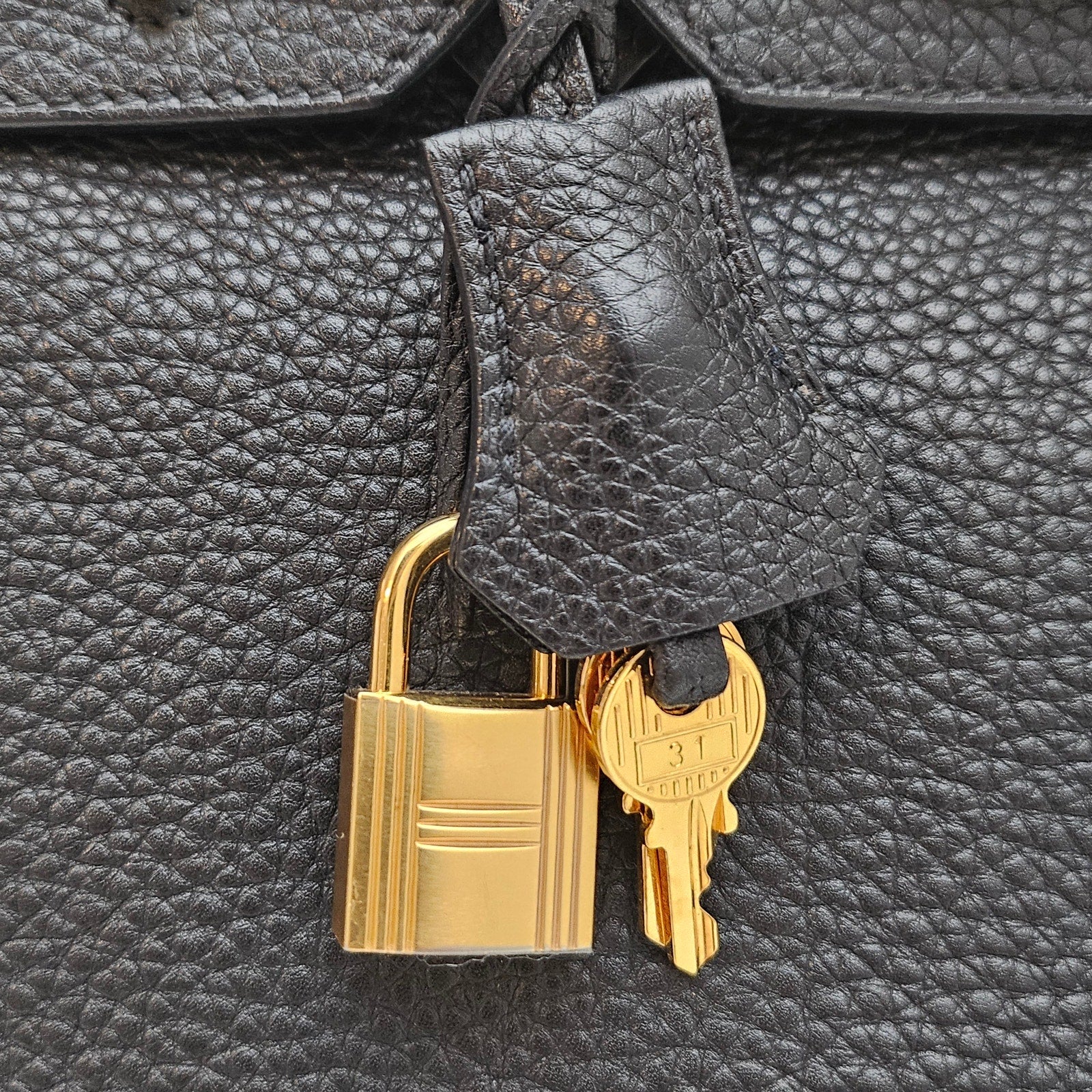 Hermes Birkin 30 Togo Leather Noir Black Gold Hardware