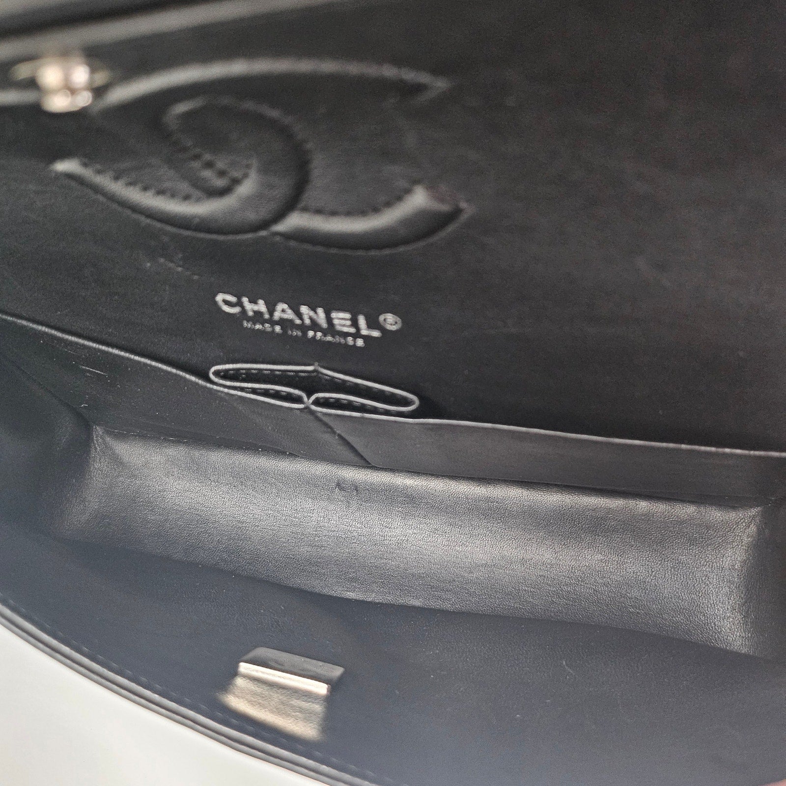 Chanel Lambskin Quilted Medium Double Flap So Black