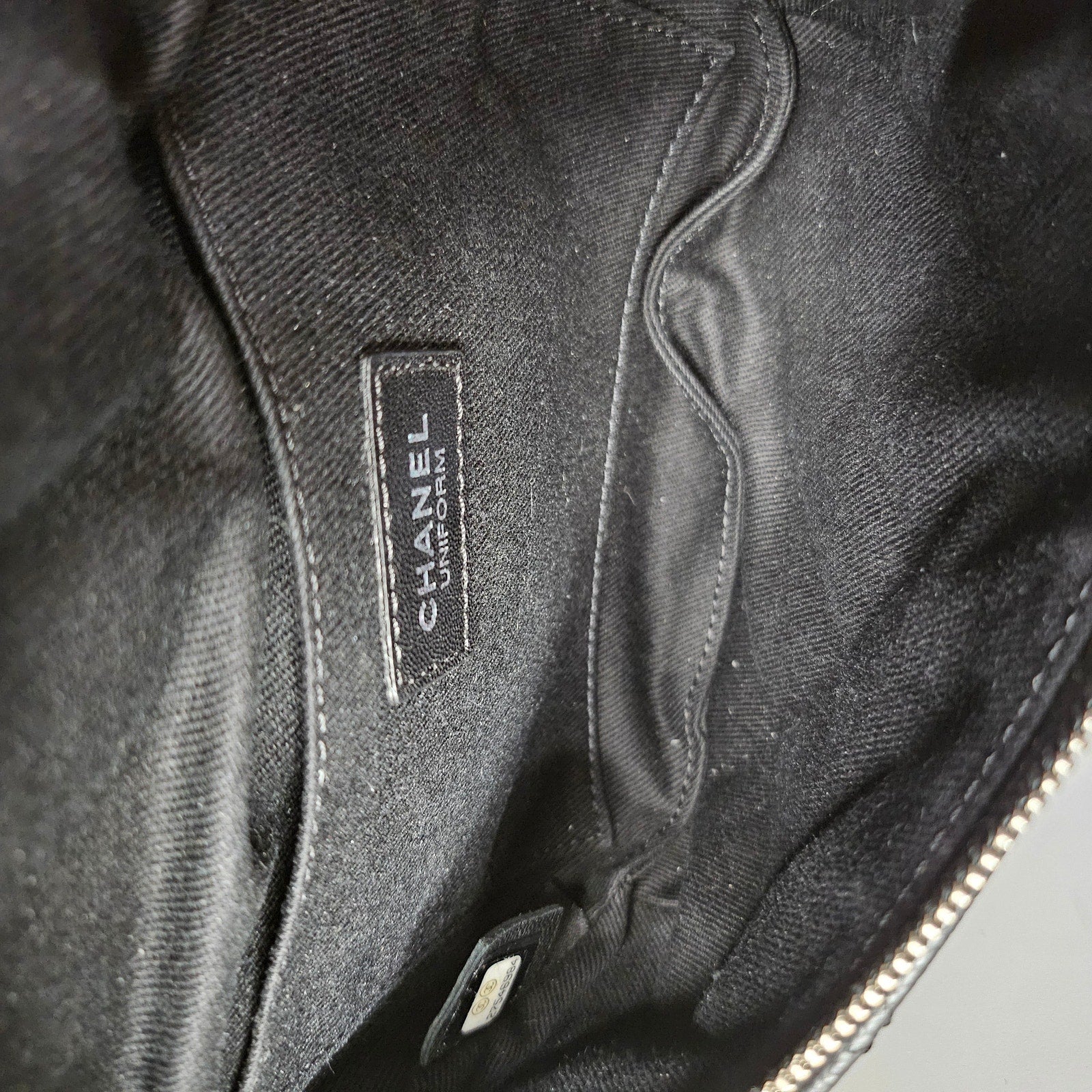 Chanel Black Leather Uniform Belt Bag