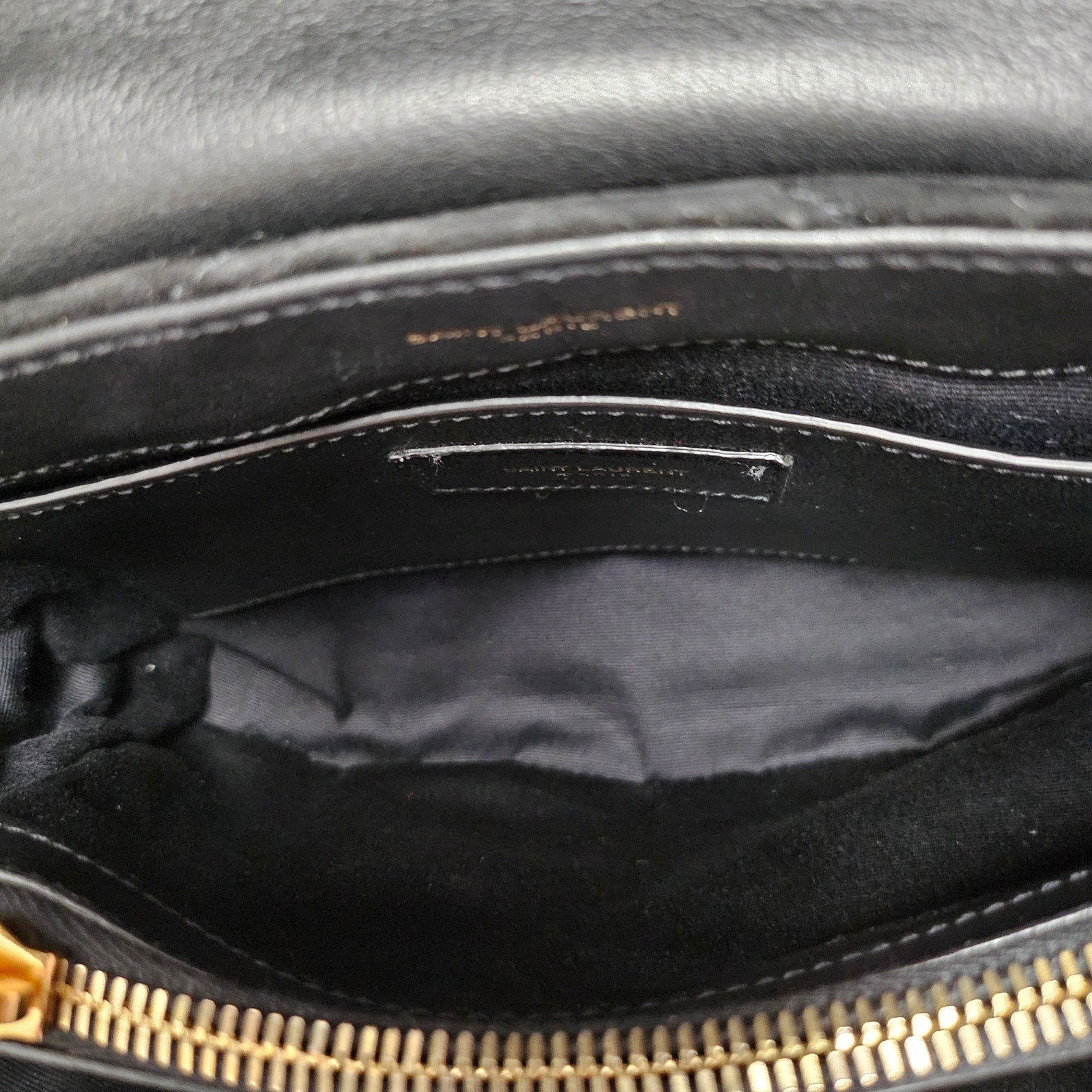 Saint Laurent Small Suede Loulou Shoulder Bag Black