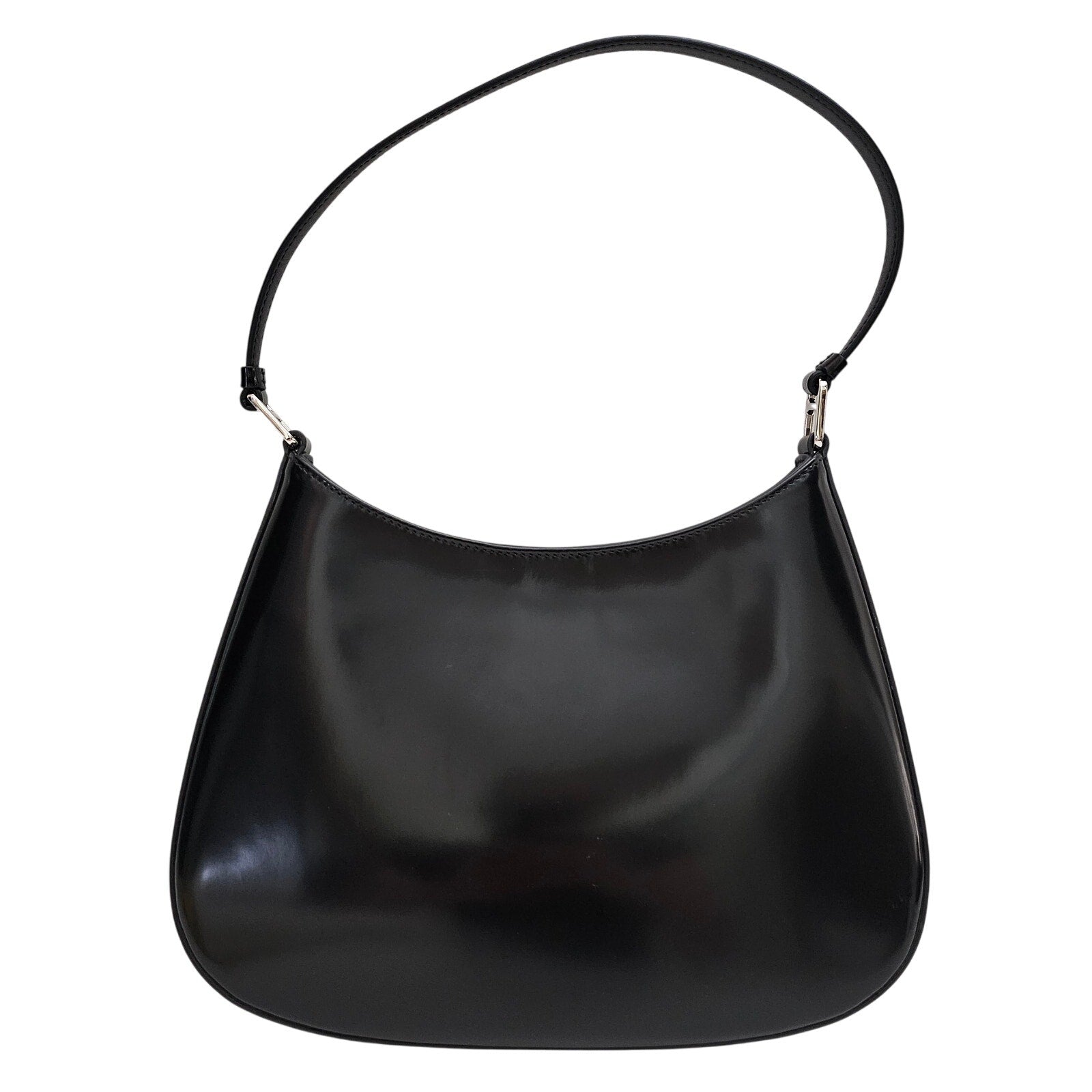 Prada Cleo Small Leather Shoulder Bag Black