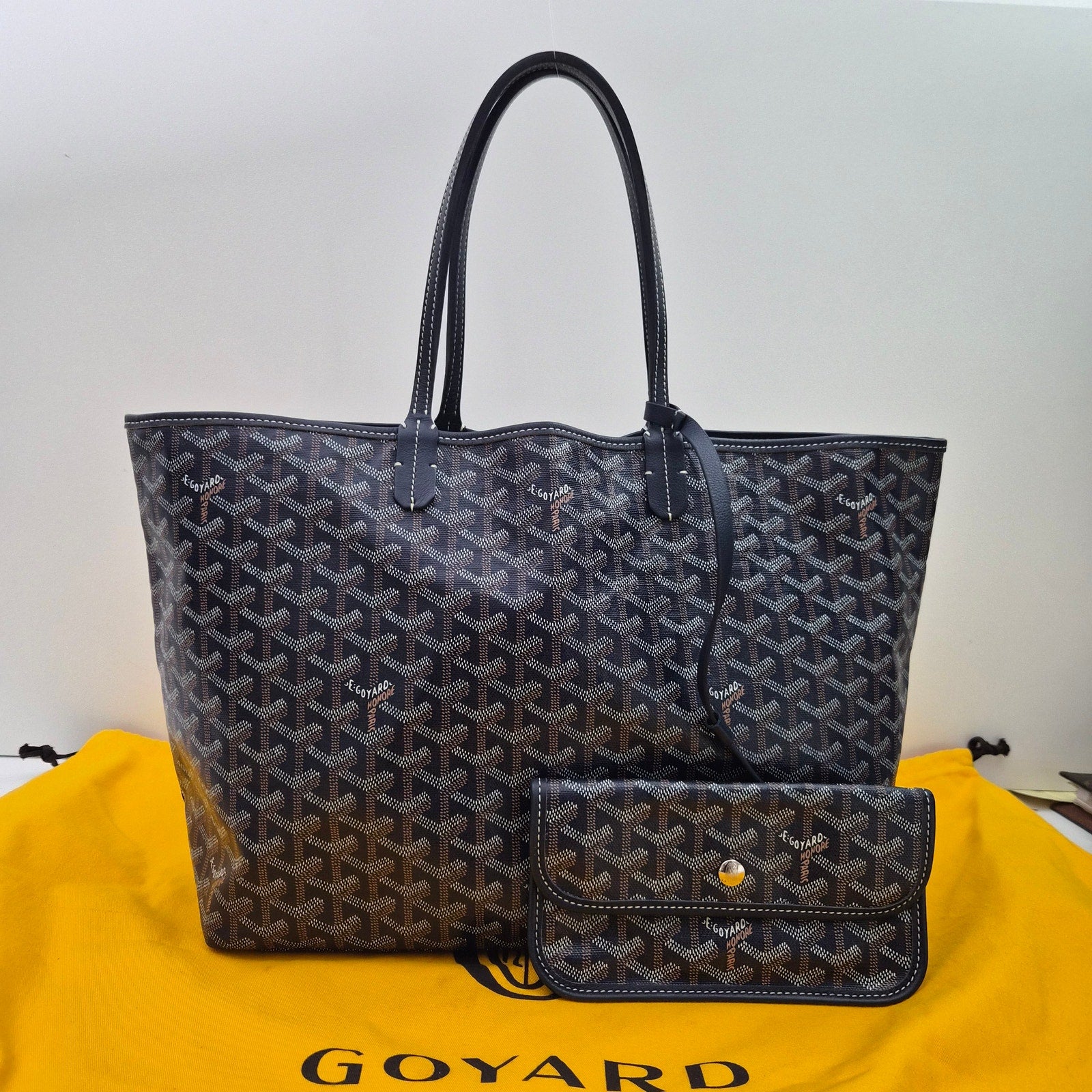 Goyard Goyardine Saint Louis PM Tote Navy