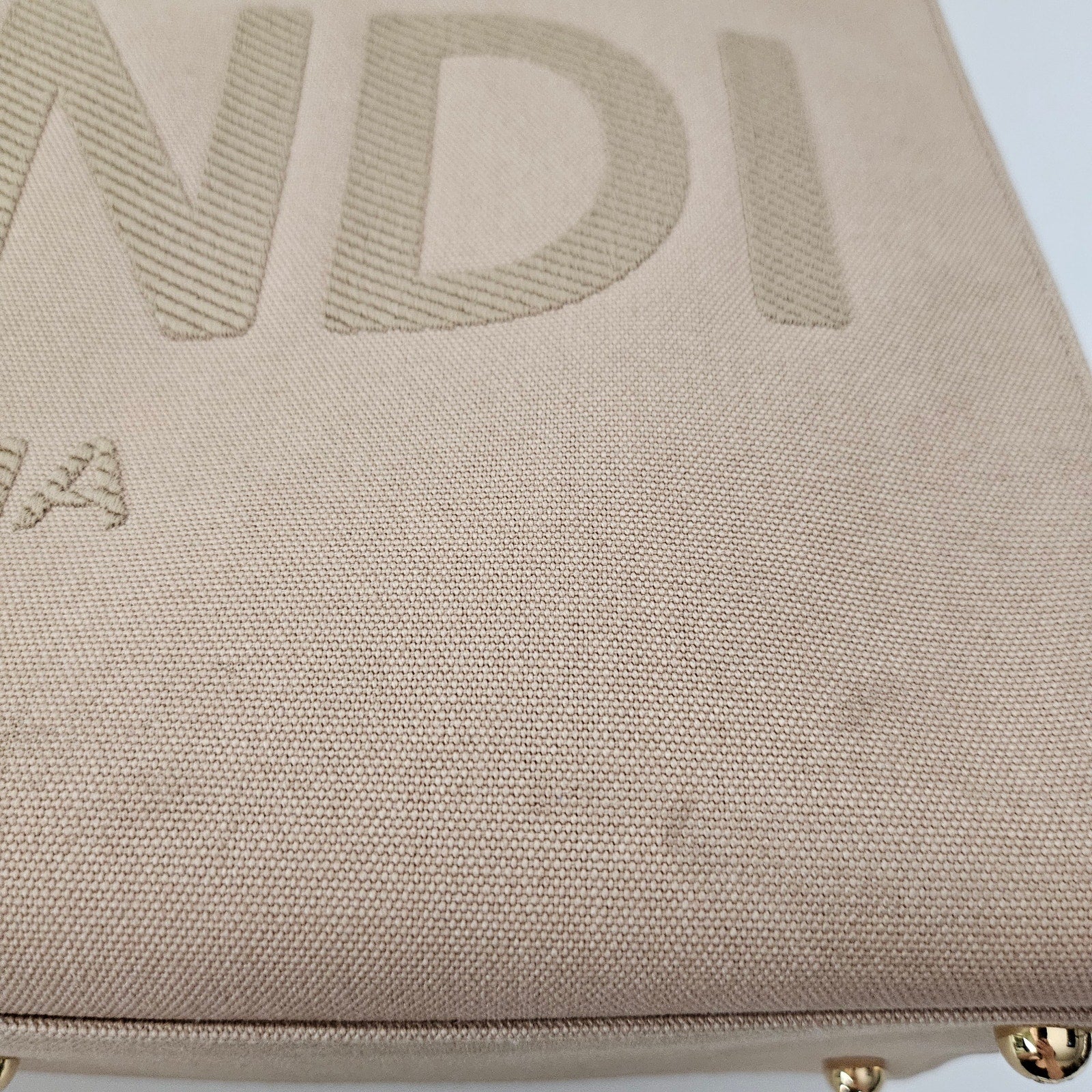 Fendi Canvas Medium Fendi Sunshine Shopper Tote Beige