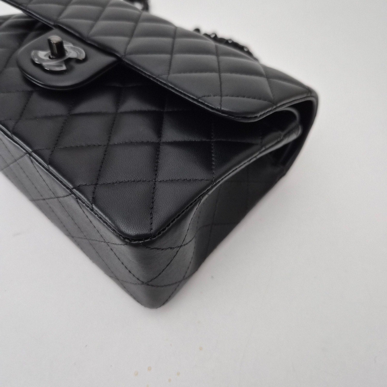 Chanel So Black Lambskin Small Classic Flap