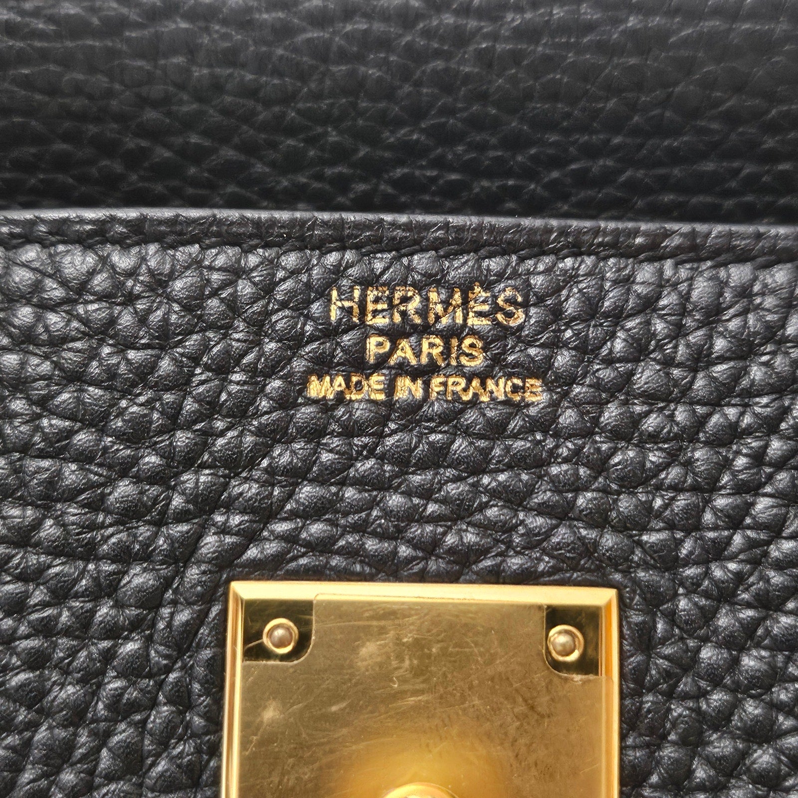 Hermes Birkin 30 Togo Leather Noir Black Gold Hardware