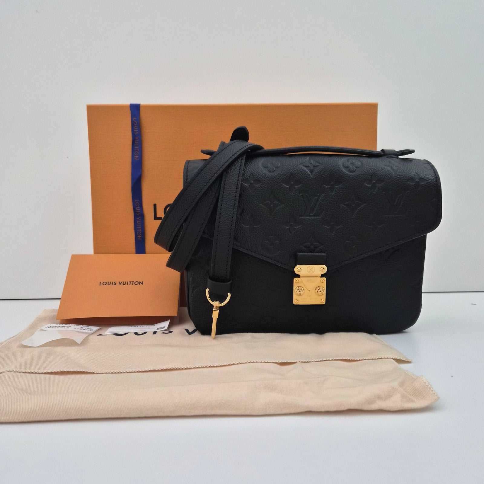 Louis Vuitton Empreinte Leather Pochette Metis Crossbody Bag Black