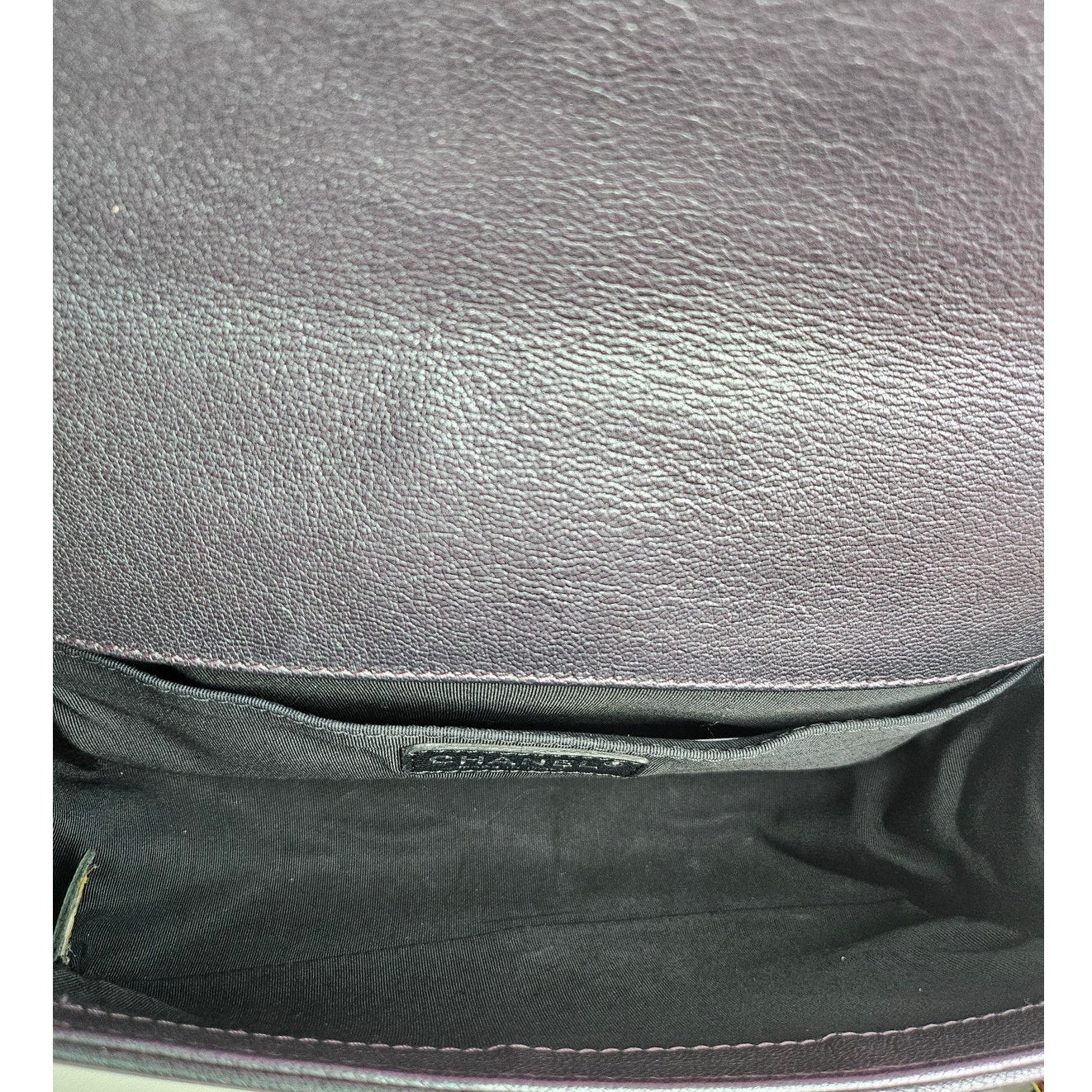 Chanel Mermaid 16C Old Medium Goatskin Boy Bag Purple