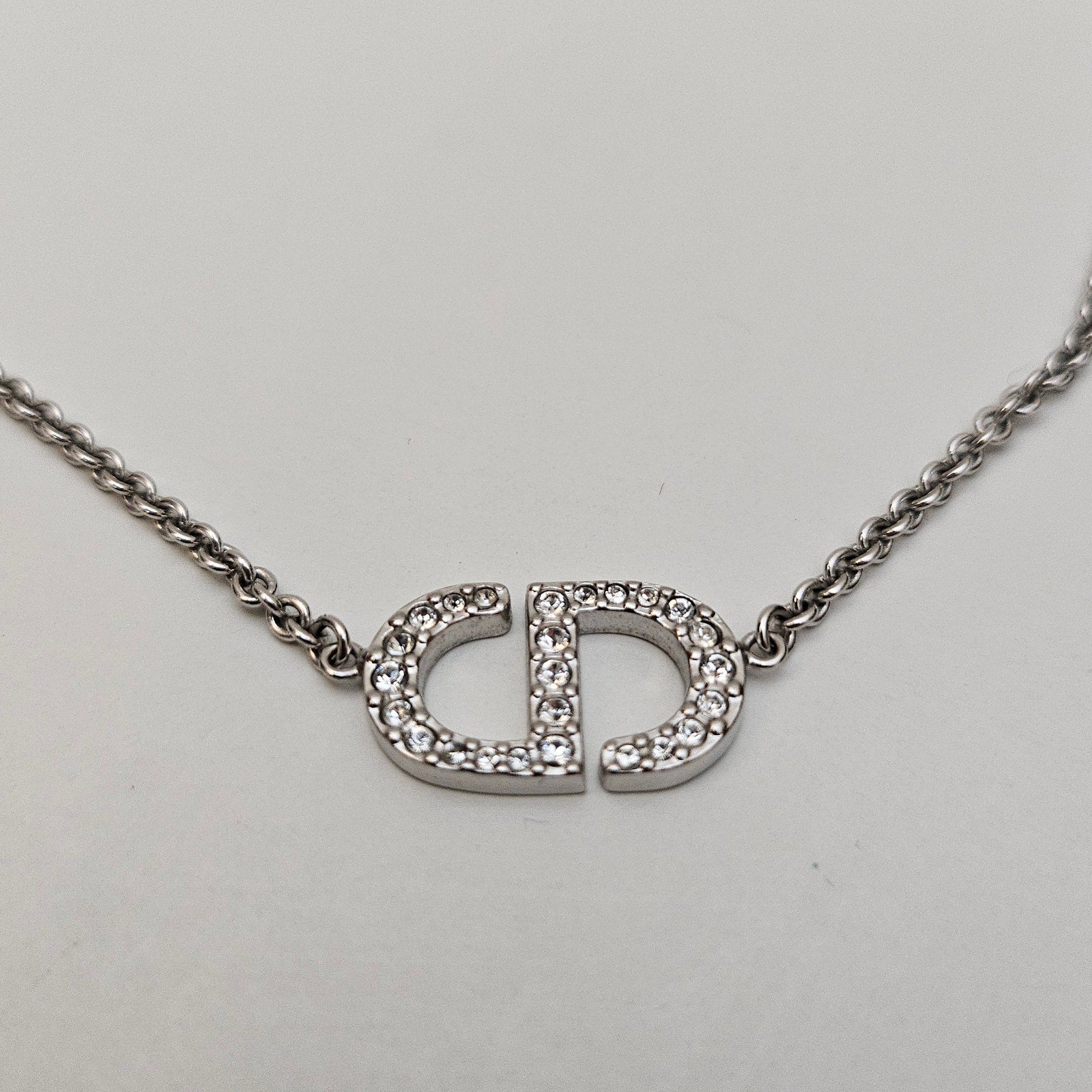Christian Dior Crystal Petit CD Crystal Necklace