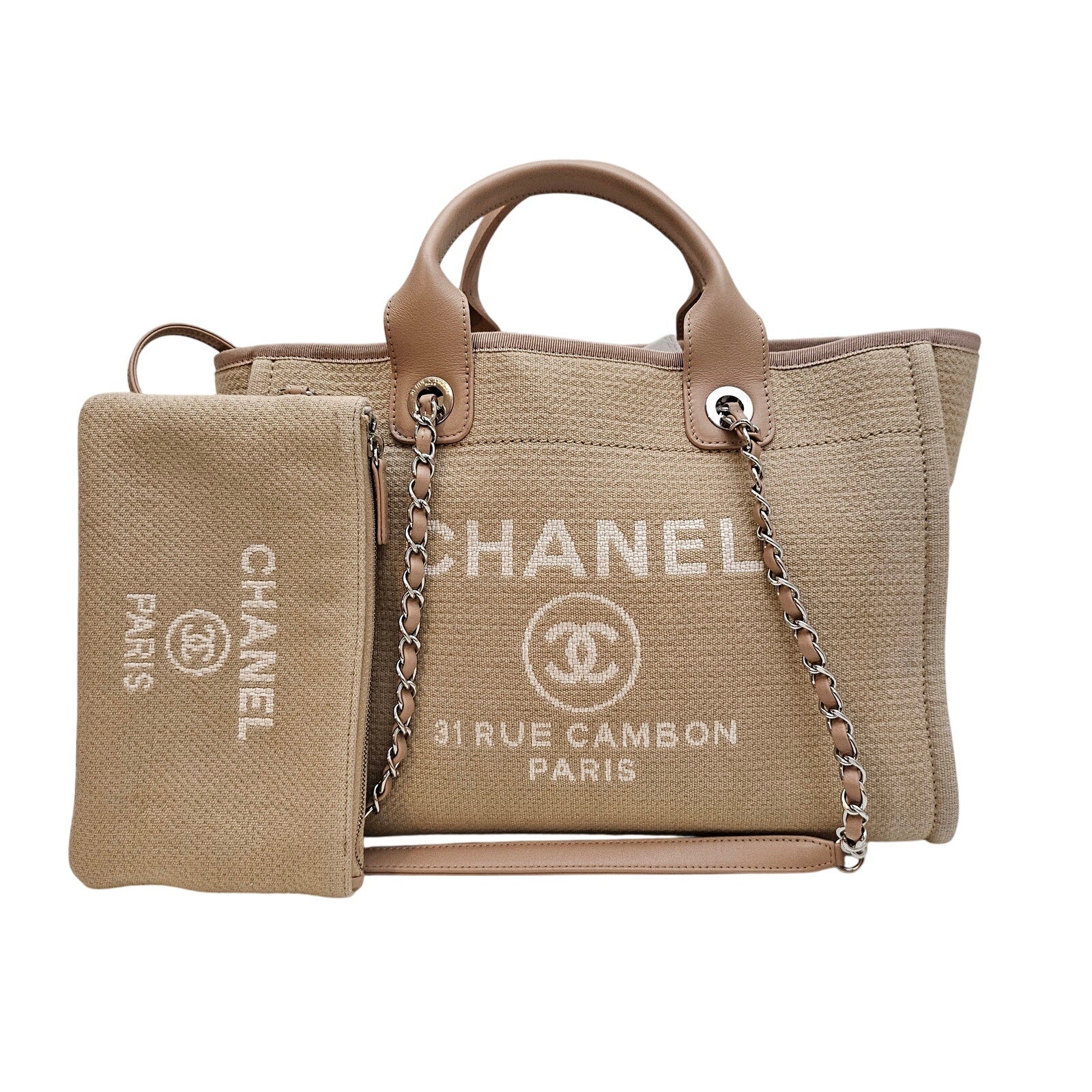 Chanel Limited Edition Small Deauville Tote Beige