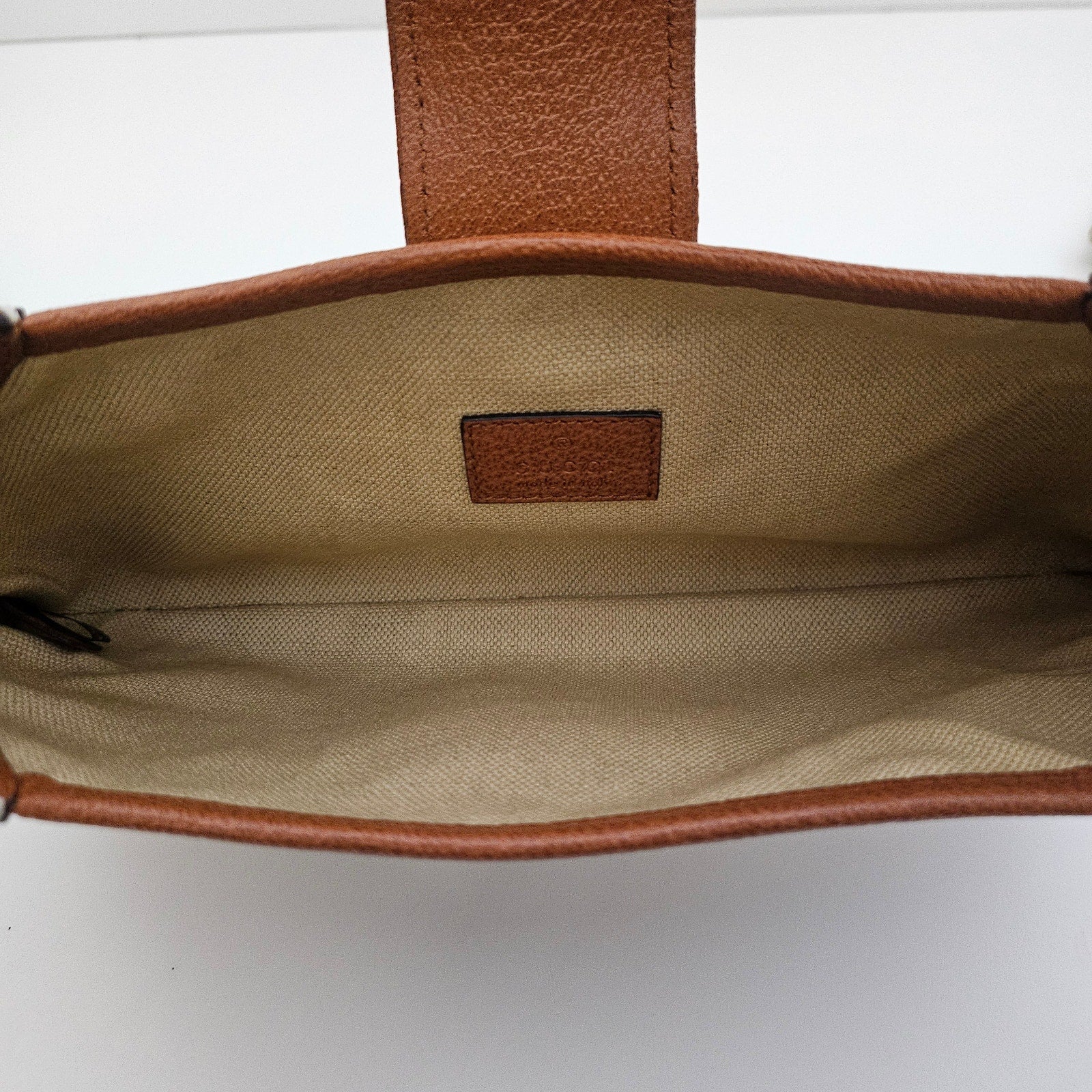 Gucci Aphrodite Small Canvas and Leather Brown Shoulder Bag